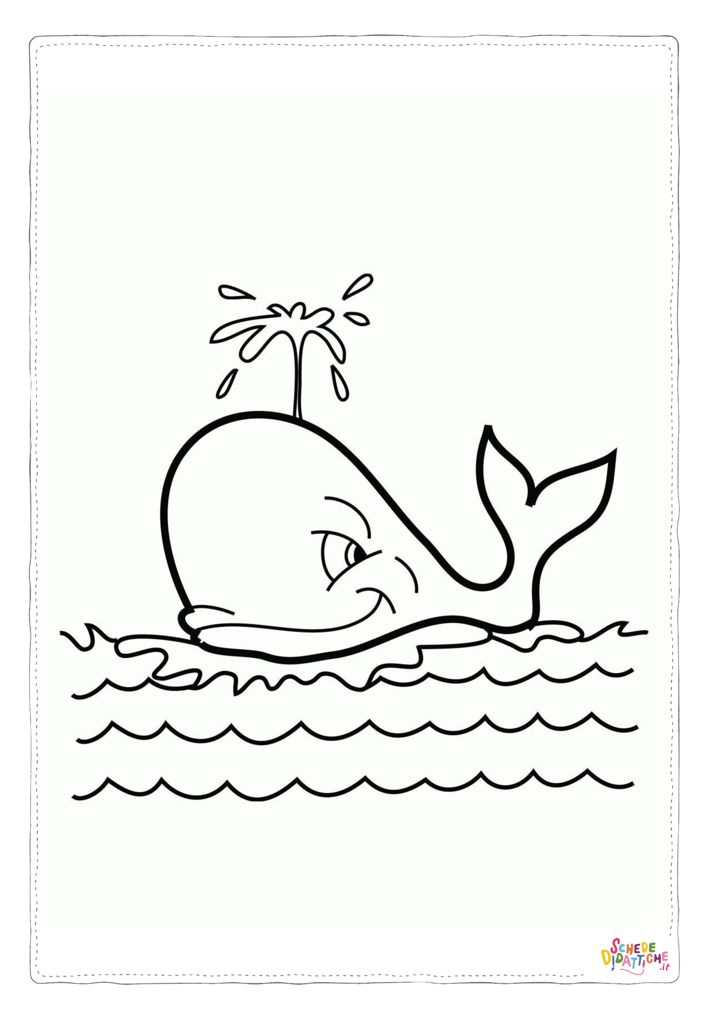 Disegno di balena da stampare e colorare 18