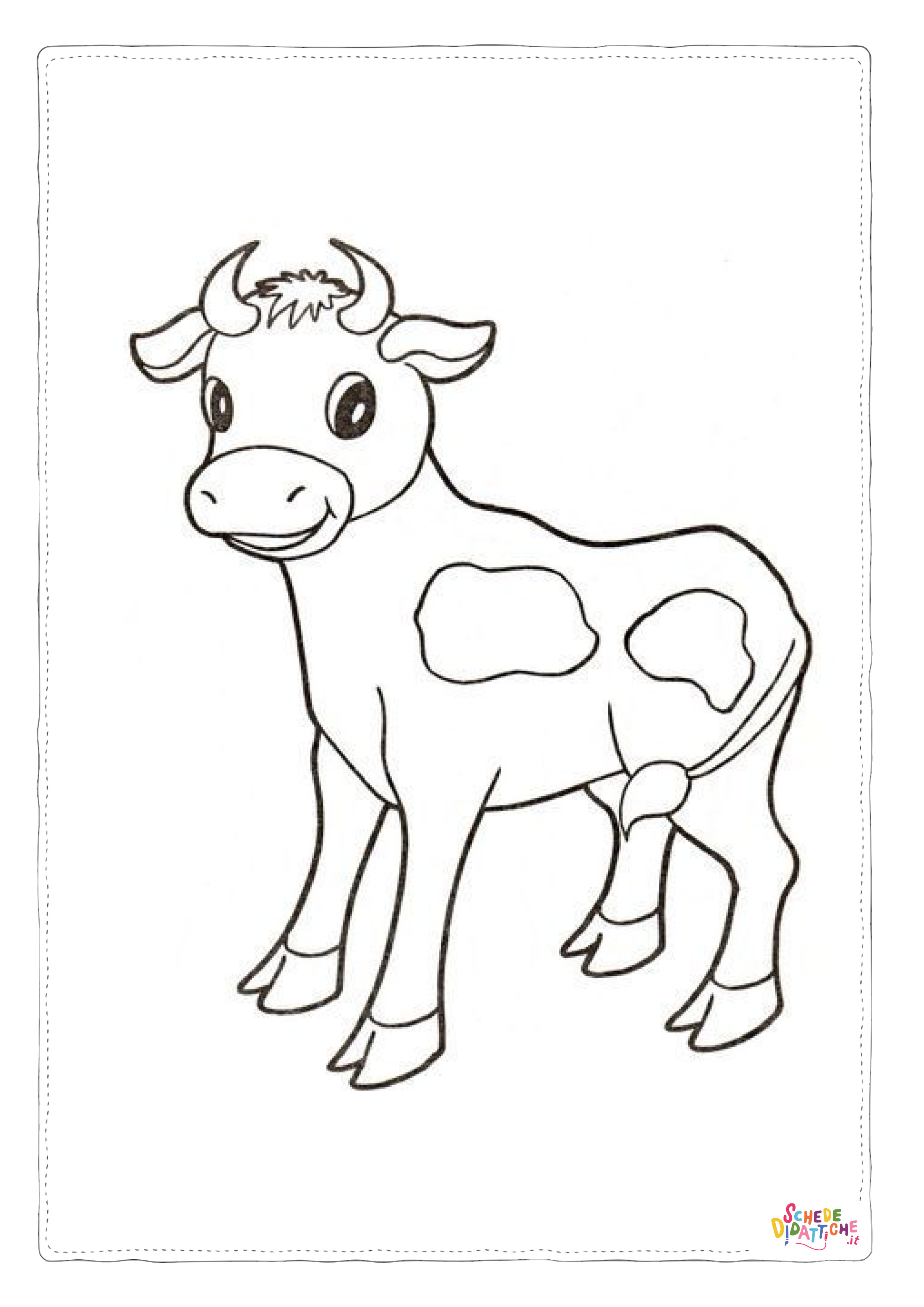Disegno di mucca da stampare e colorare 102