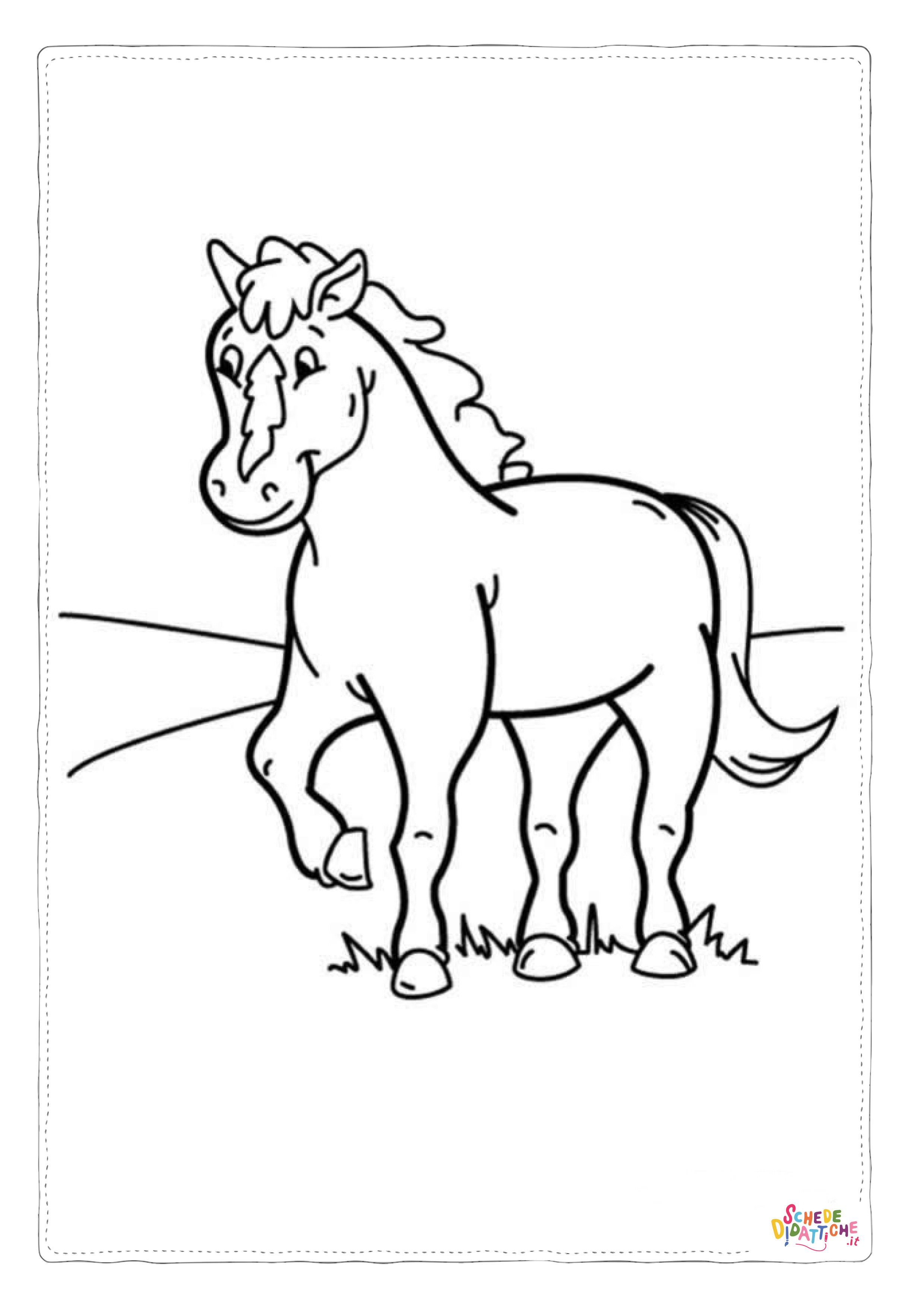 Disegno "Disegno di cavallo da stampare e colorare 180" Disegno di cavallo da stampare e colorare 180