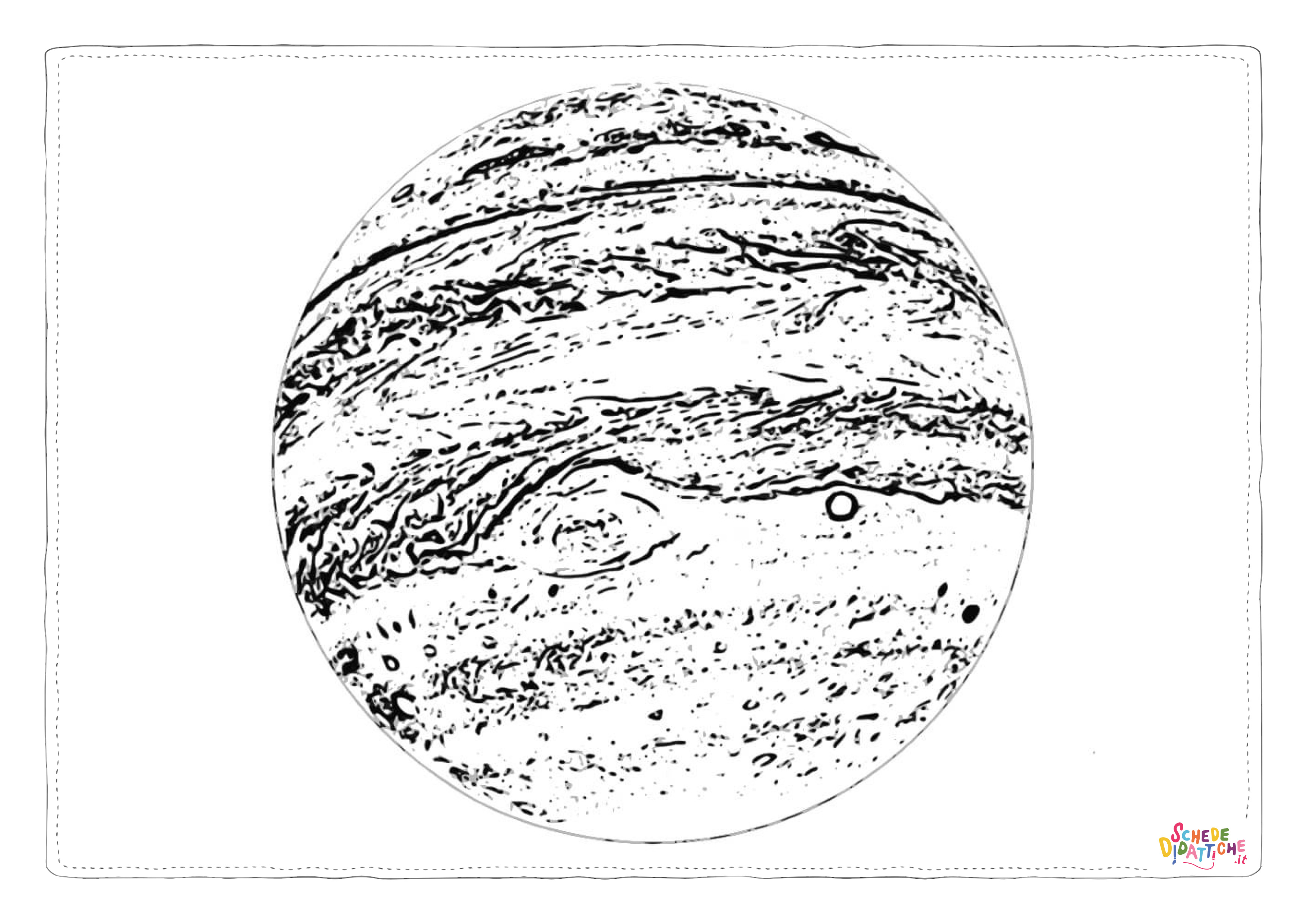 Disegno di pianeta da stampare e colorare 1