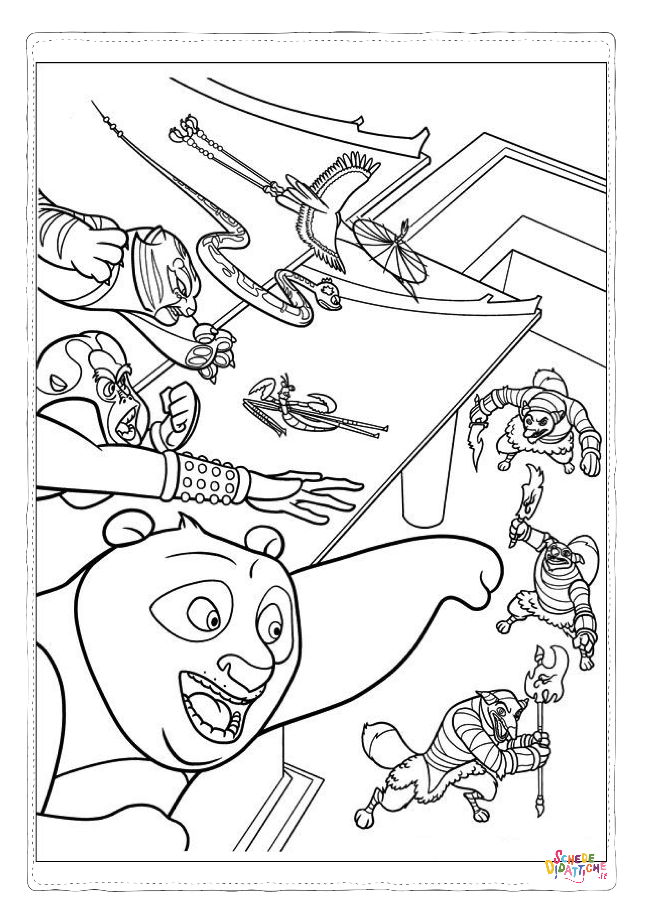Disegno di Kung Fu Panda da stampare e colorare 29
