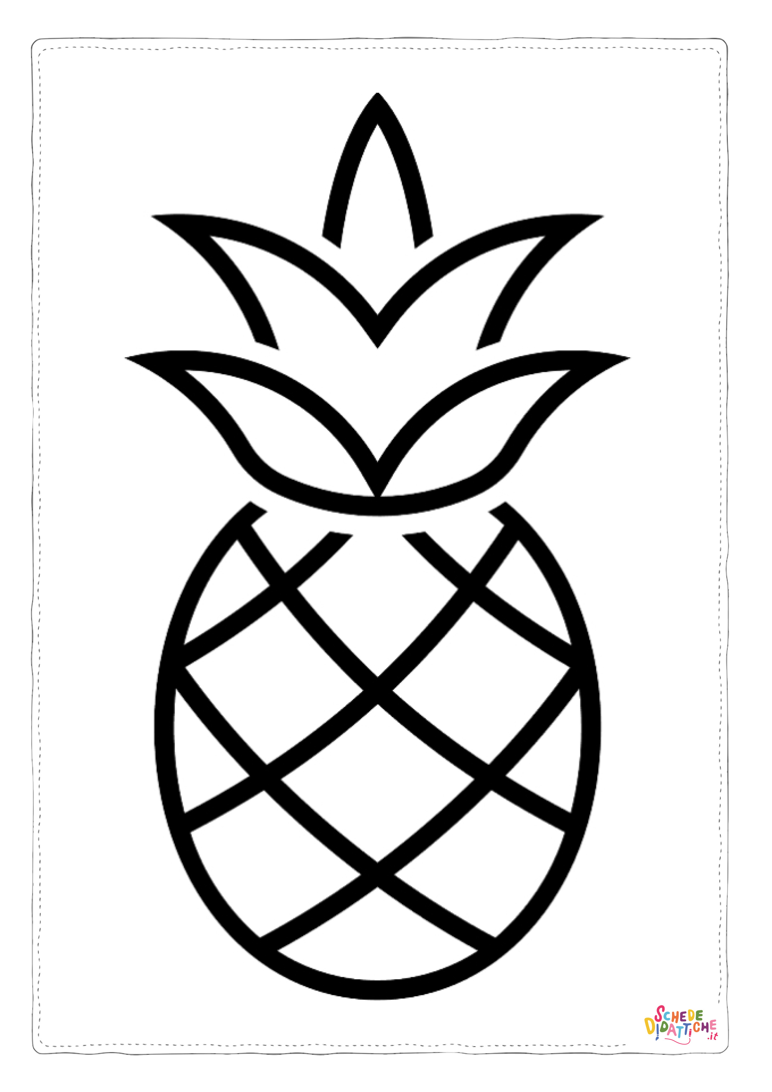 Disegno di ananas da stampare e colorare 5