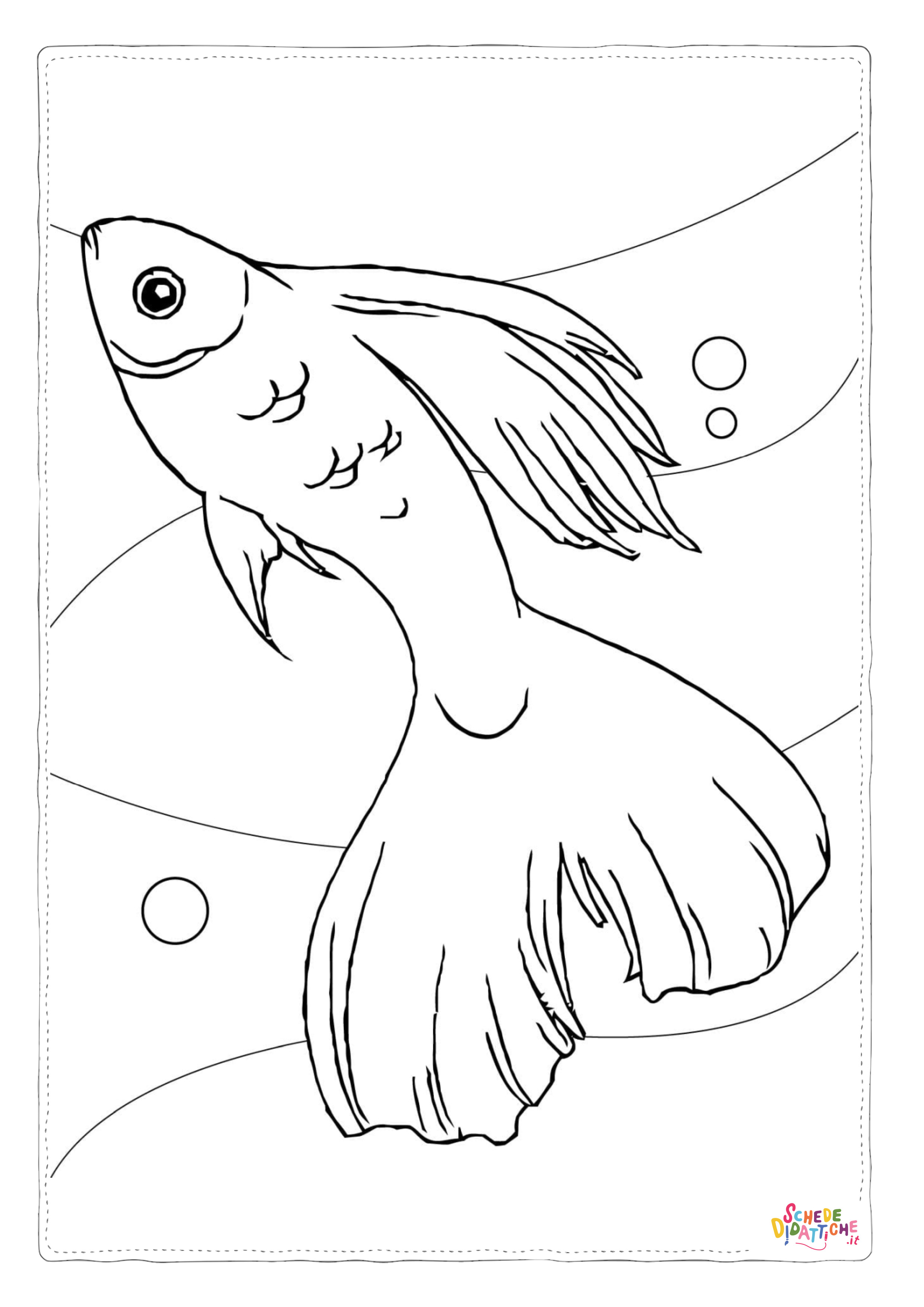 Disegno "Disegno di pesce da stampare e colorare 157" Disegno di pesce da stampare e colorare 157