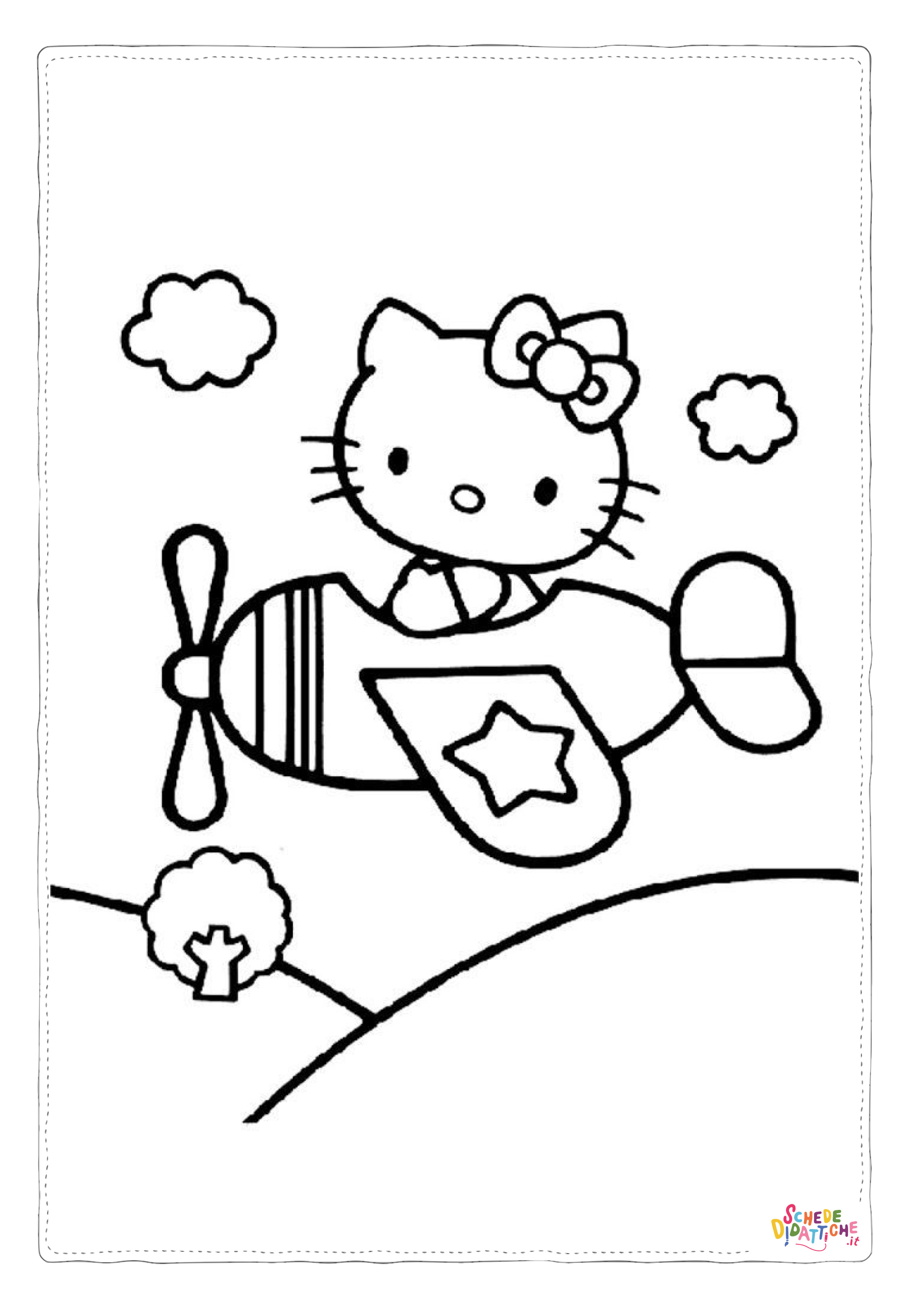 Disegno "Disegno di Hello Kitty da stampare e colorare 68" Disegno di Hello Kitty da stampare e colorare 68