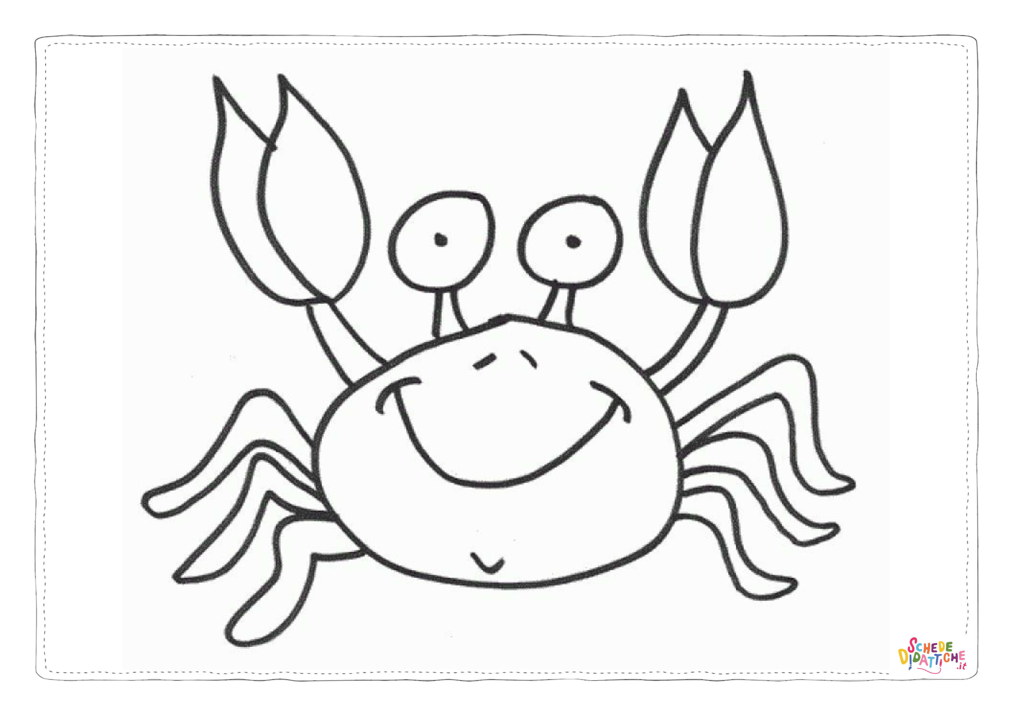 Disegno "Disegno di granchio da stampare e colorare 17" Disegno di granchio da stampare e colorare 17