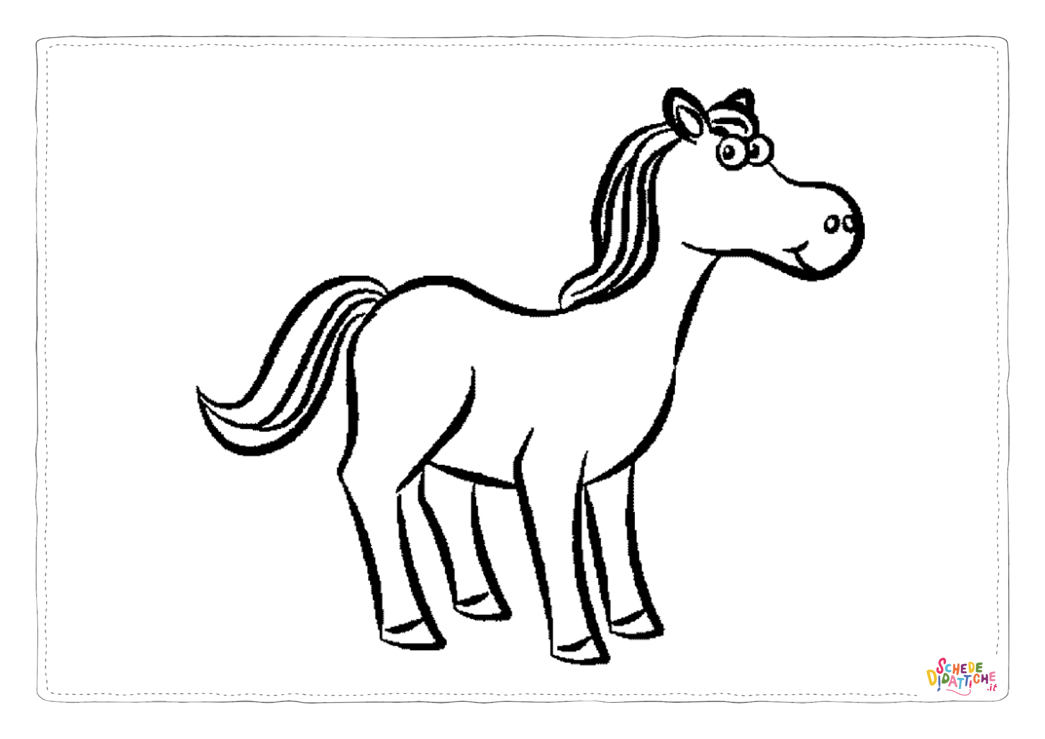 Disegno "Disegno di cavallo da stampare e colorare 78" Disegno di cavallo da stampare e colorare 78