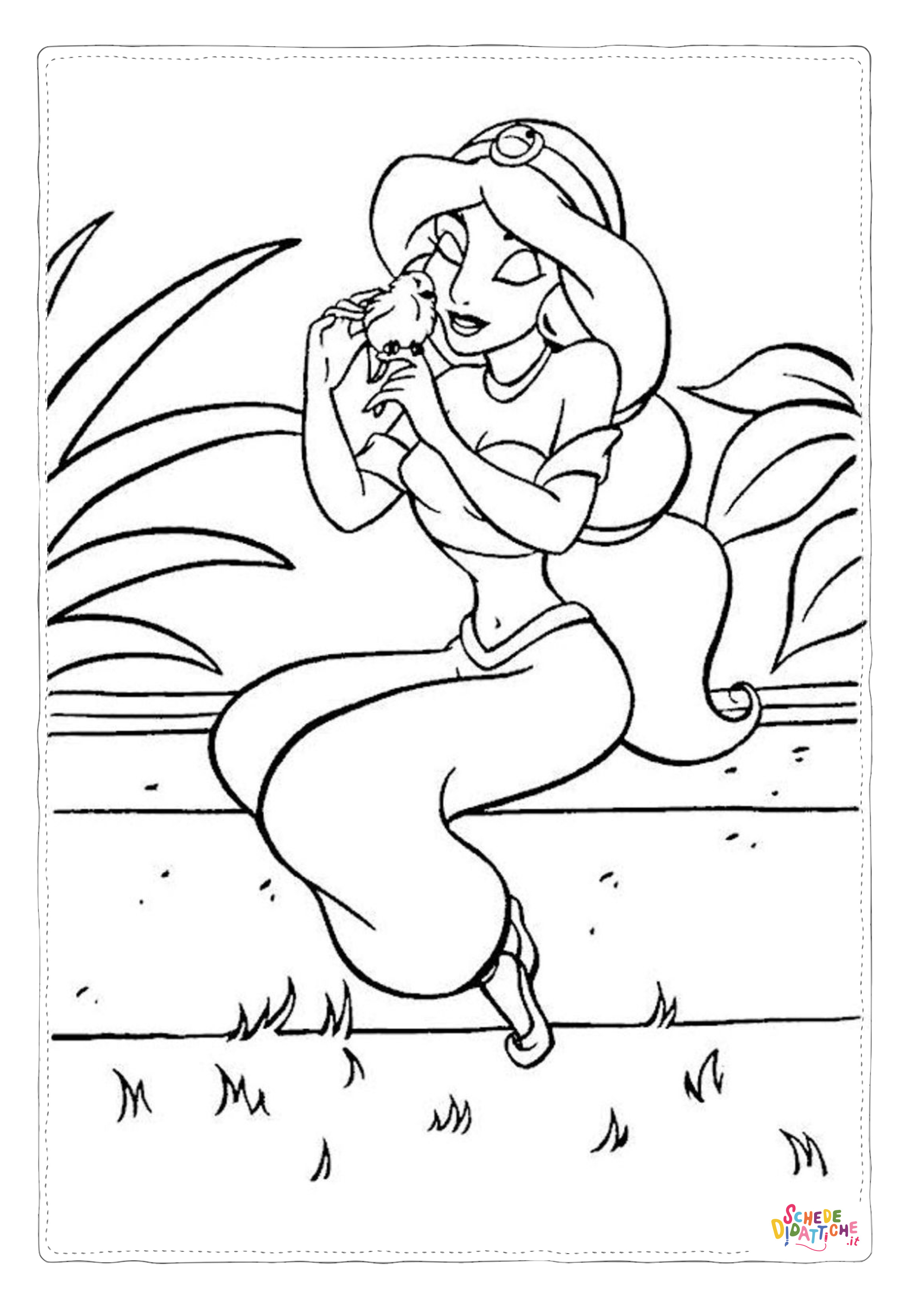 Disegno di Aladdin da stampare e colorare 107