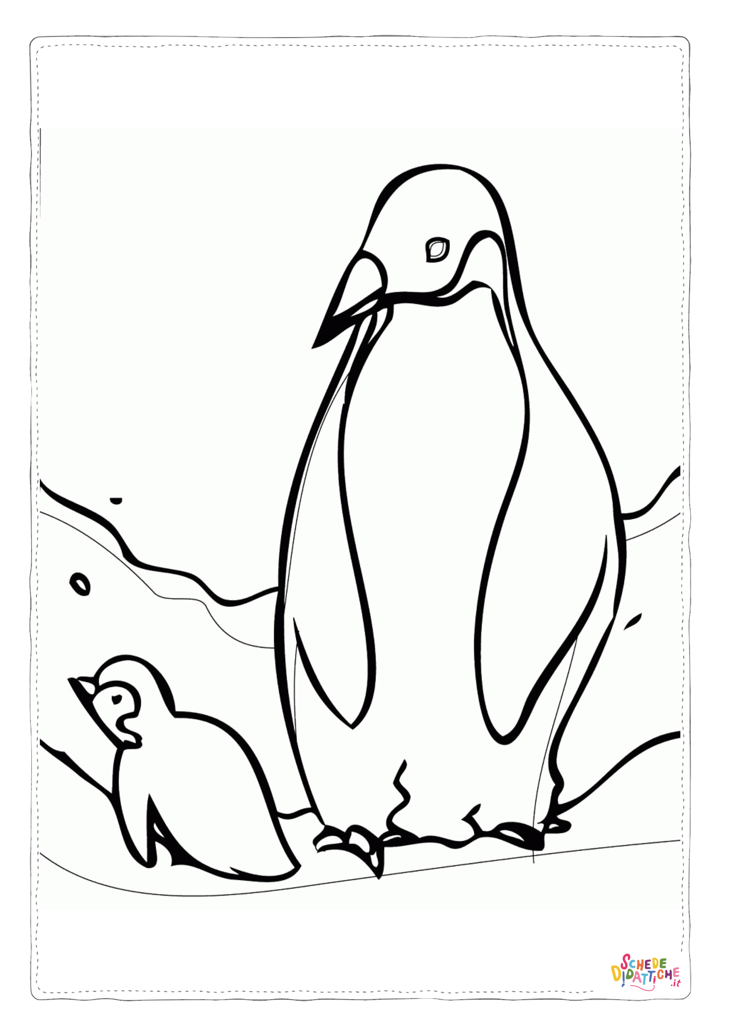 Disegno di pinguino da stampare e colorare 5