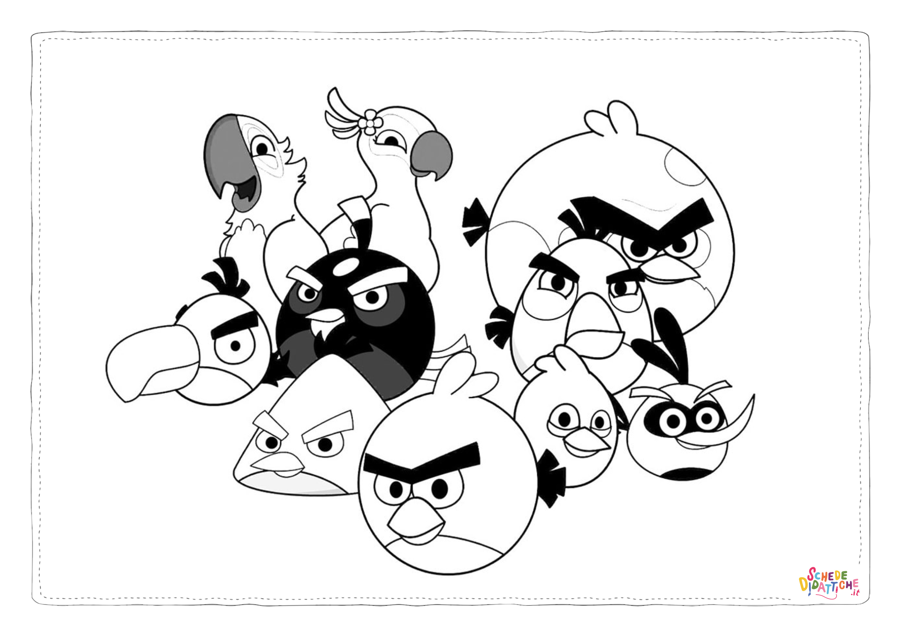 Disegno di Angry birds da stampare e colorare 111