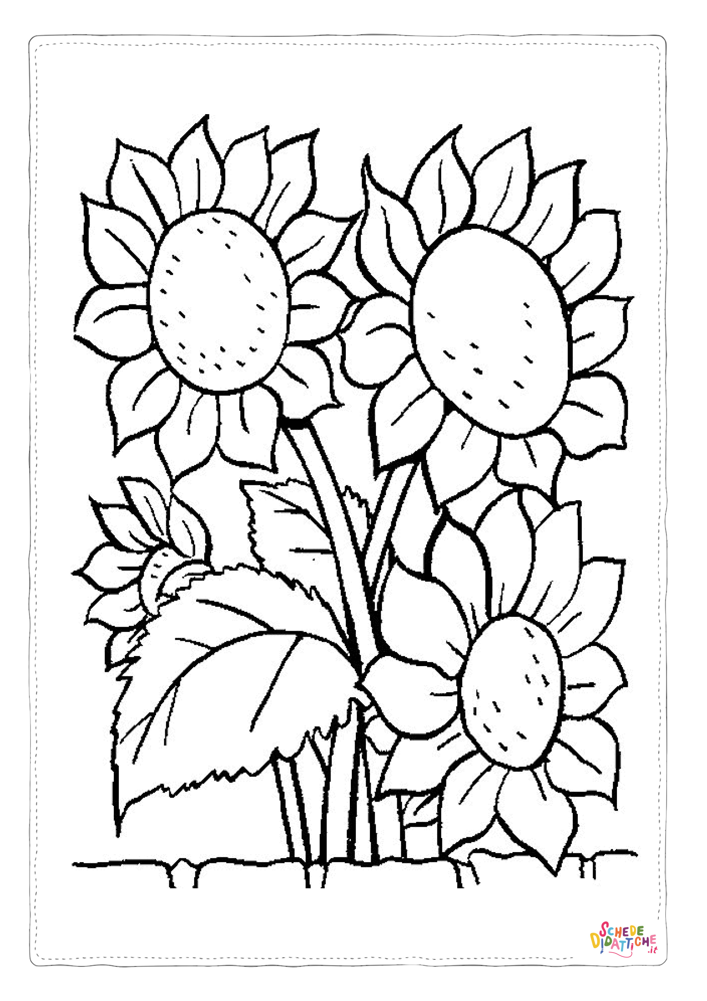 Disegno "Disegno di fiore da stampare e colorare 205" Disegno di fiore da stampare e colorare 205