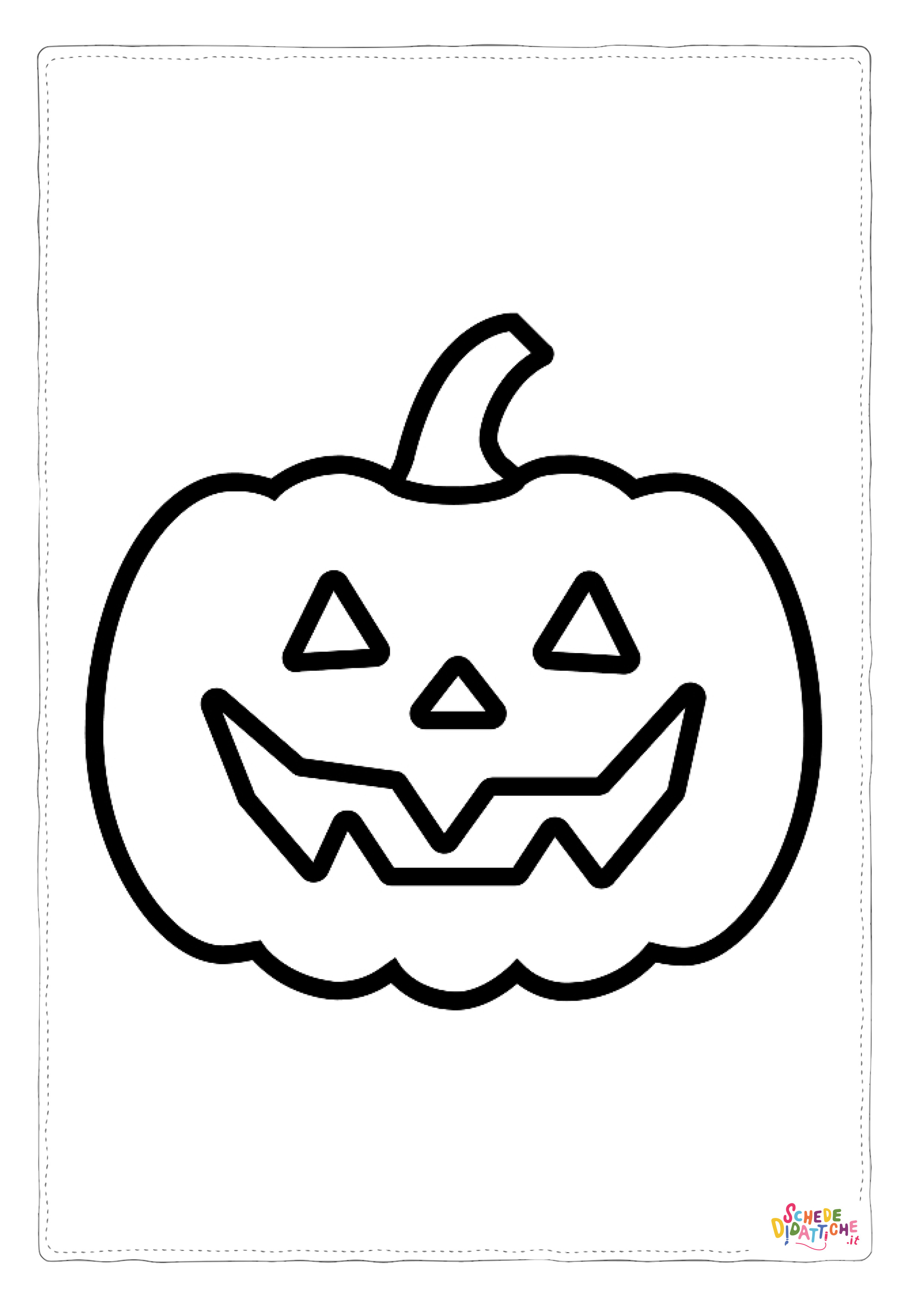 Disegno "Disegno di zucca di Halloween da stampare e colorare 102" Disegno di zucca di Halloween da stampare e colorare 102