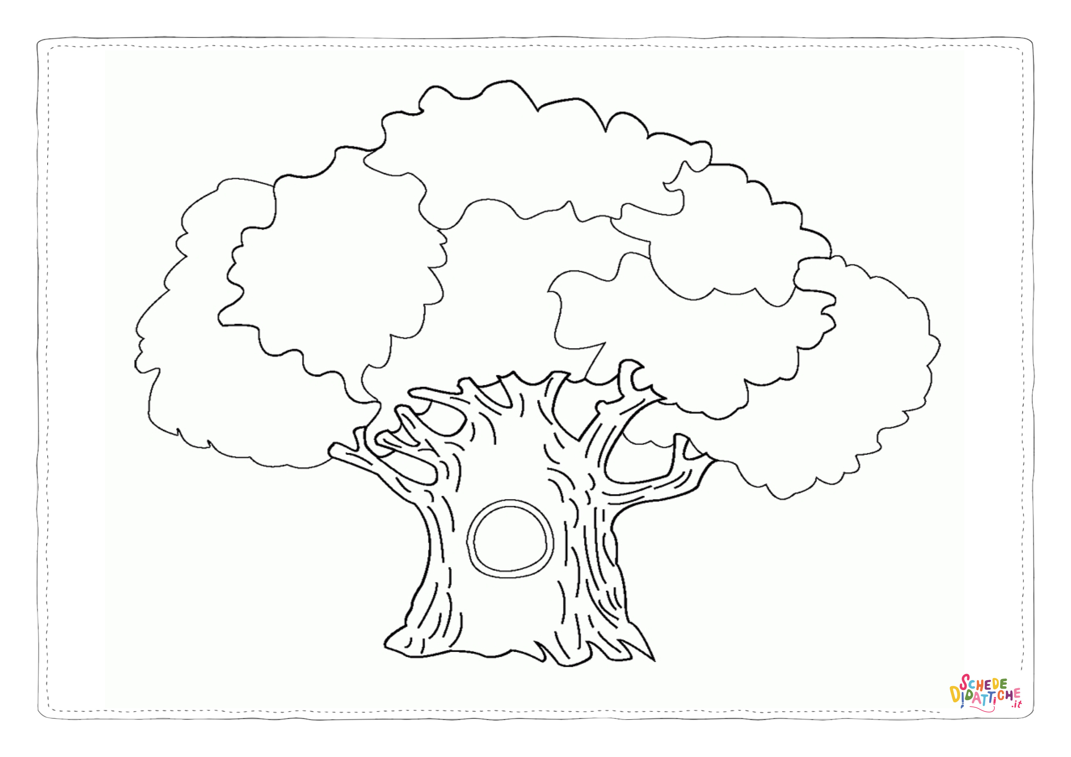 Disegno "Disegno di albero da stampare e colorare 37" Disegno di albero da stampare e colorare 37