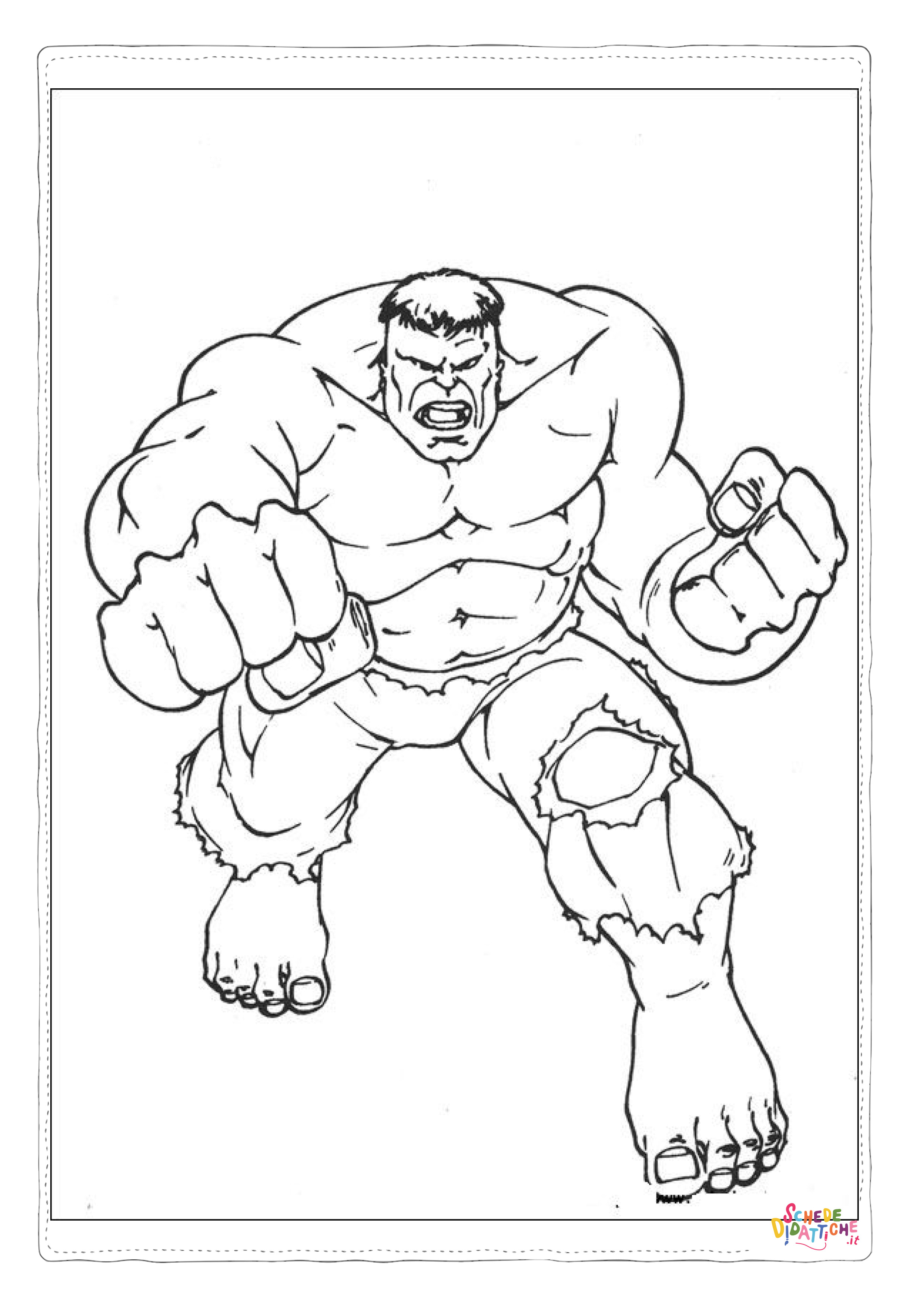 Disegno "Disegno di Hulk da stampare e colorare 22" Disegno di Hulk da stampare e colorare 22