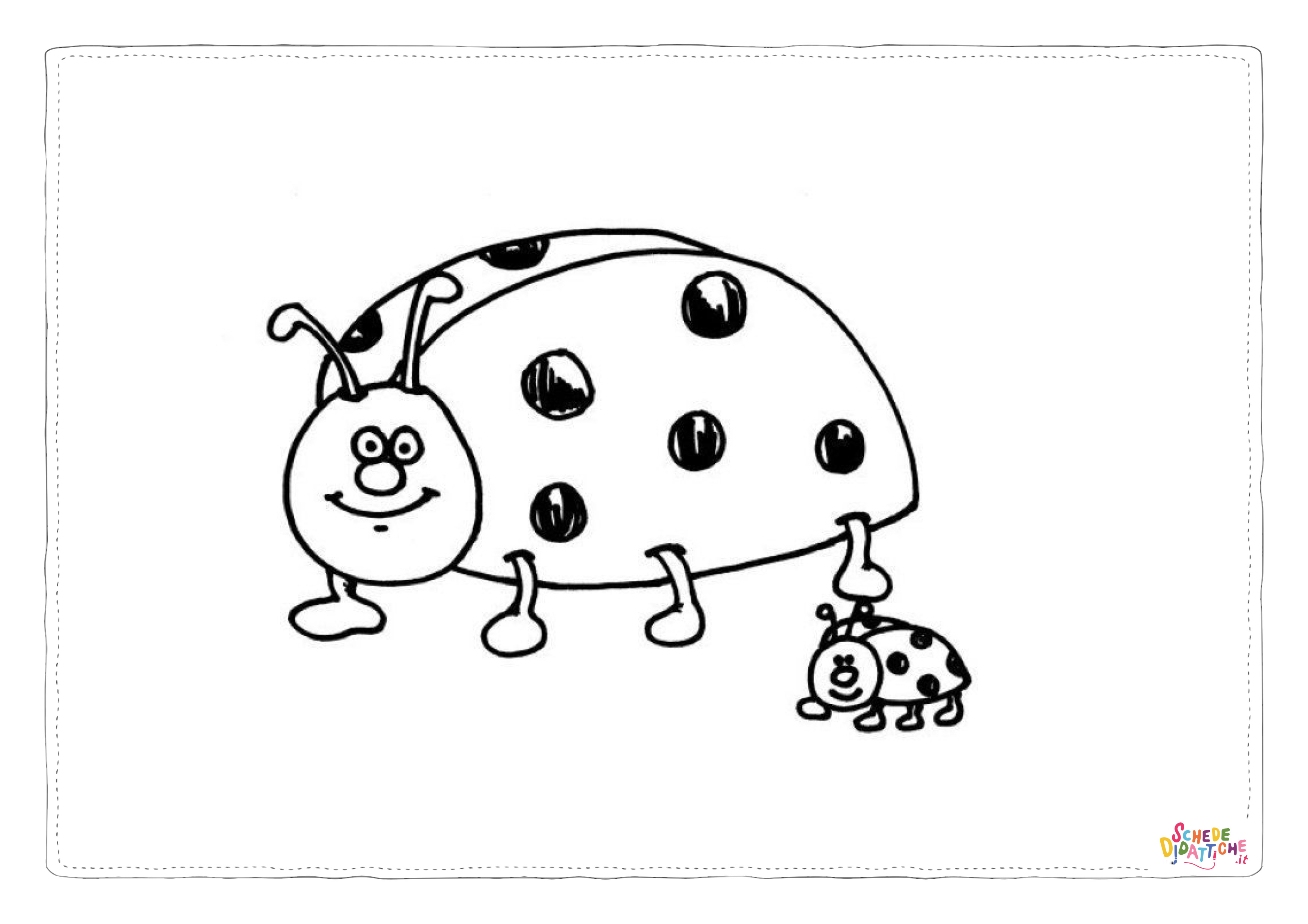 Disegno "Disegno di coccinella da stampare e colorare 29" Disegno di coccinella da stampare e colorare 29