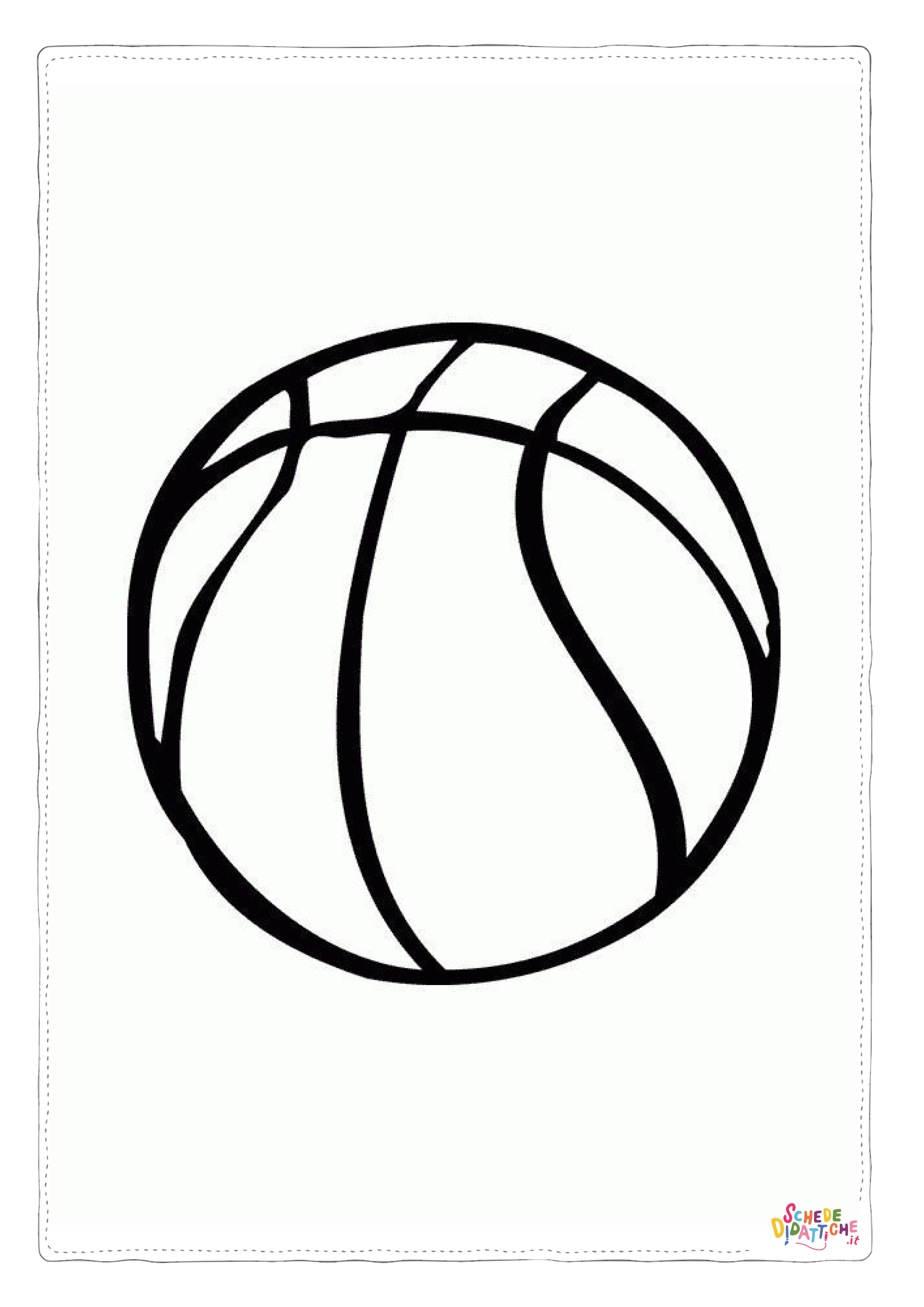 Disegno "Disegno di basket da stampare e colorare 4" Disegno di basket da stampare e colorare 4