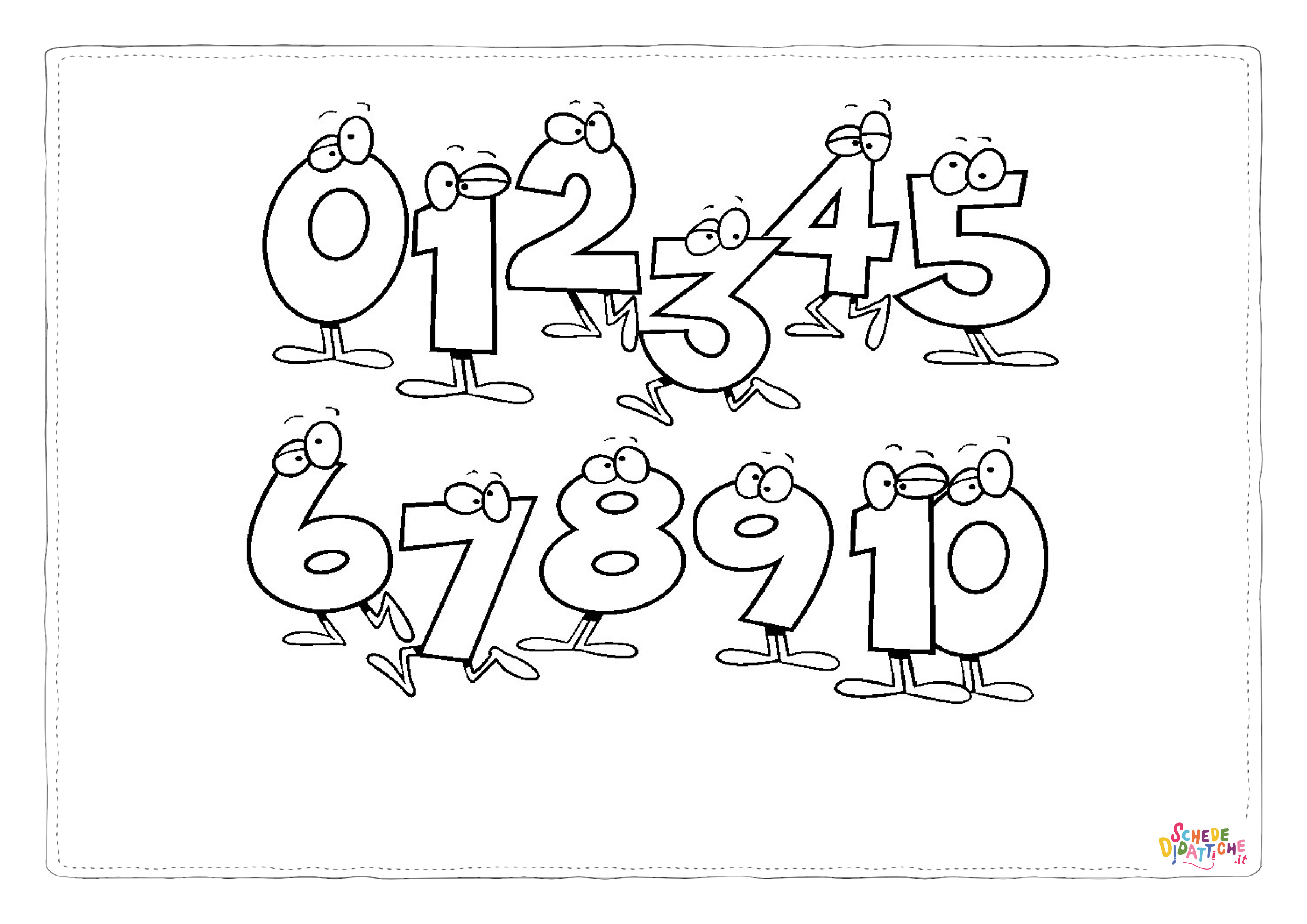 Disegno "Disegno di numero da stampare e colorare 50" Disegno di numero da stampare e colorare 50