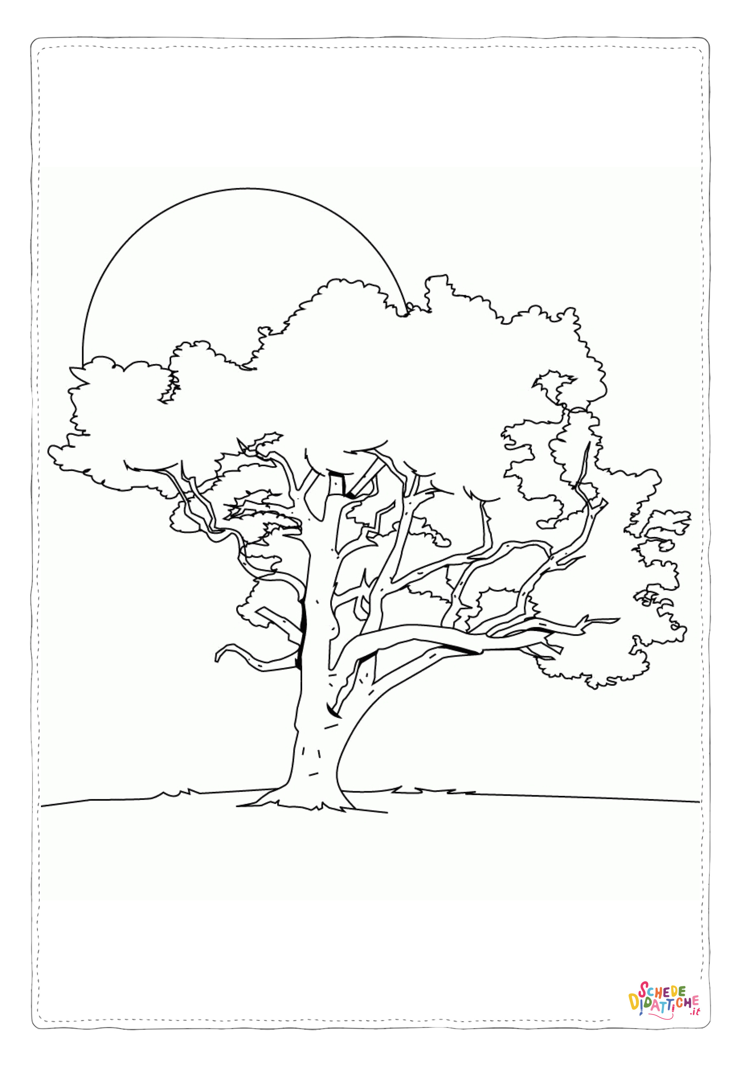 Disegno "Disegno di albero da stampare e colorare 67" Disegno di albero da stampare e colorare 67