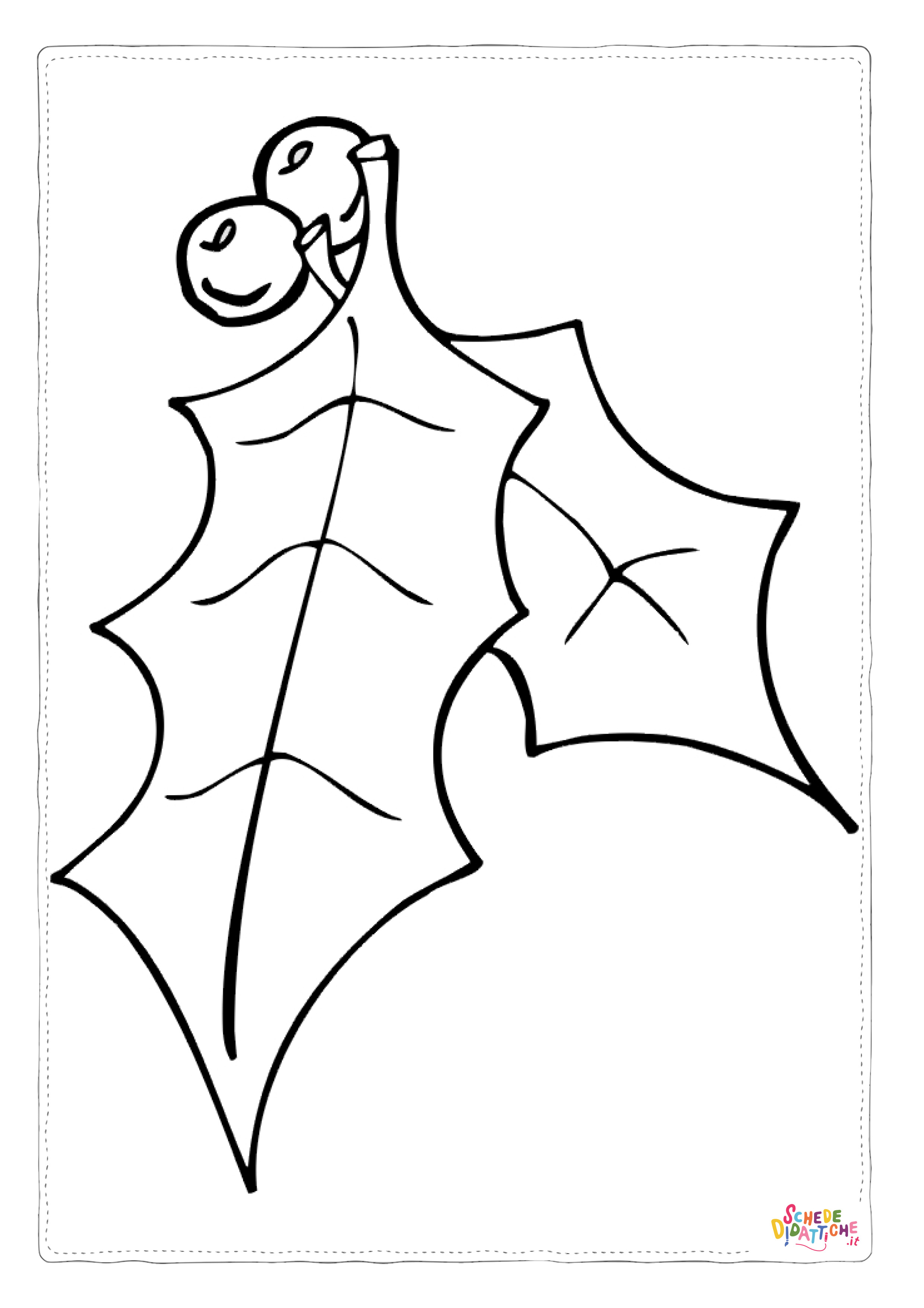 Disegno "Disegno di pungitopo da stampare e colorare 5" Disegno di pungitopo da stampare e colorare 5
