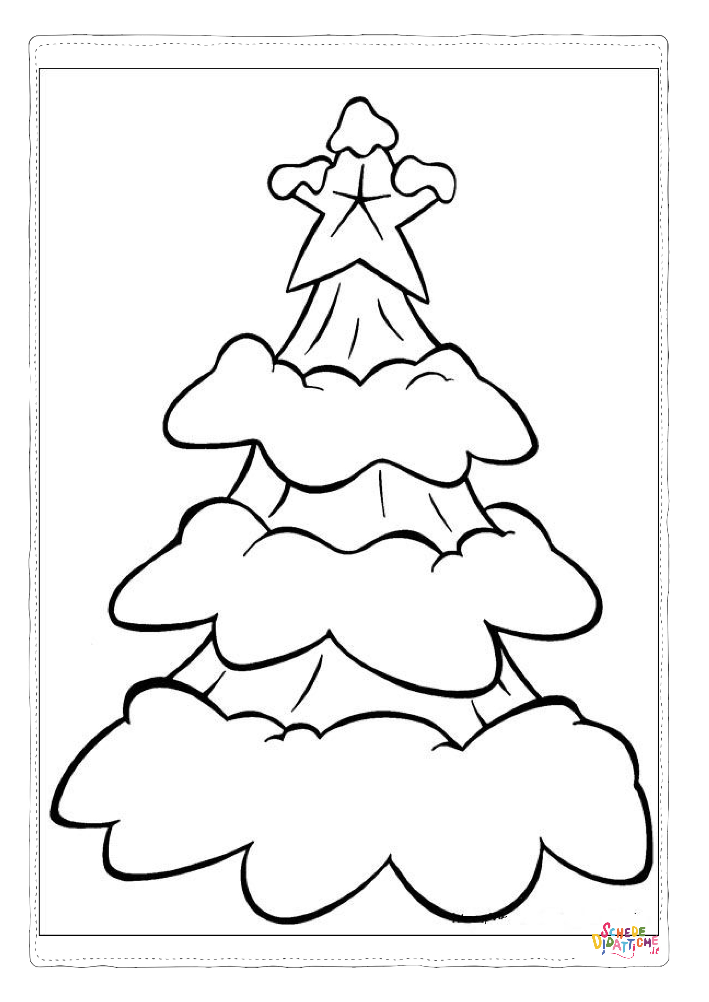 Disegno "Disegno di albero di Natale da stampare e colorare 92" Disegno di albero di Natale da stampare e colorare 92