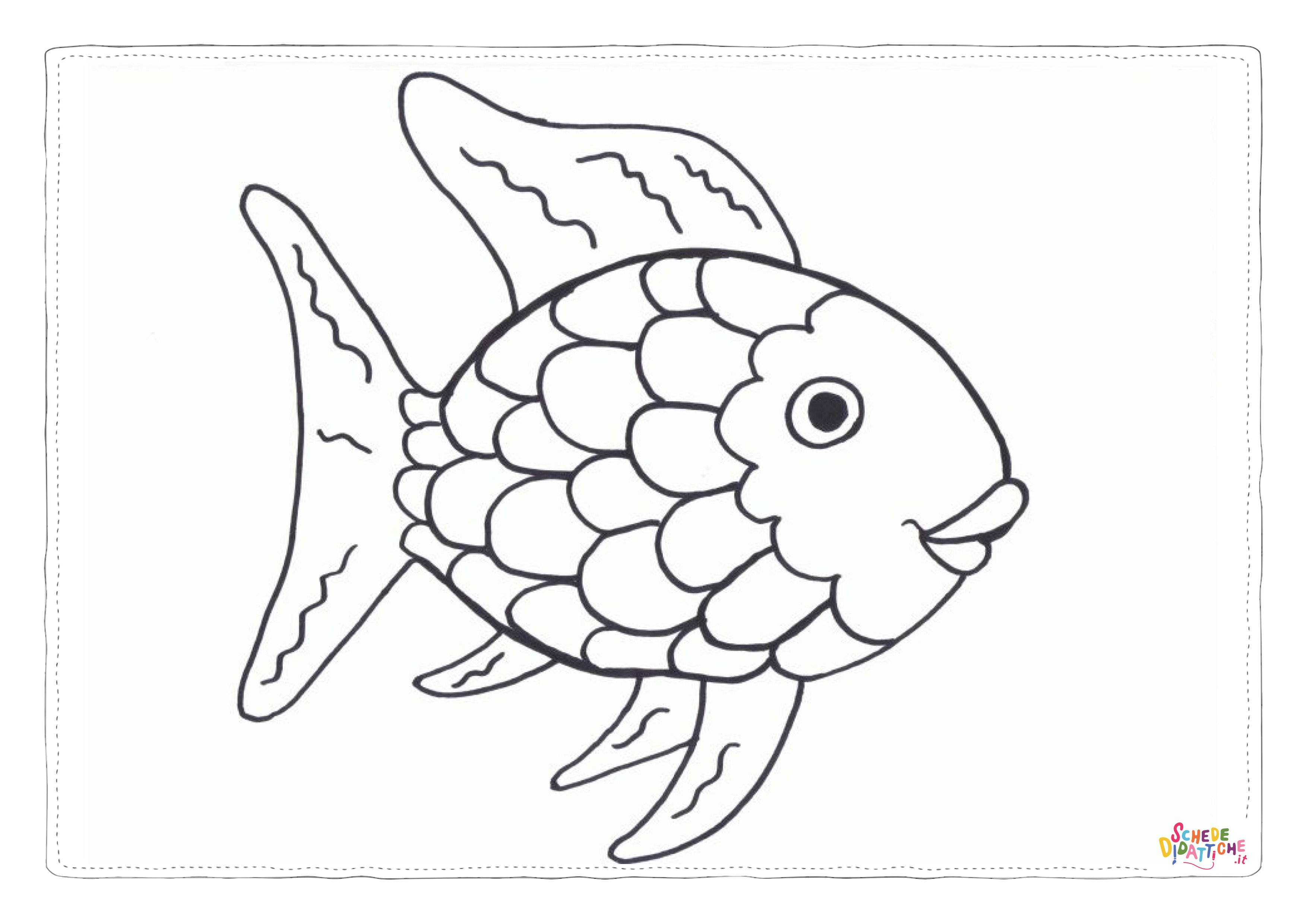 Disegno "Disegno di pesce da stampare e colorare 238" Disegno di pesce da stampare e colorare 238