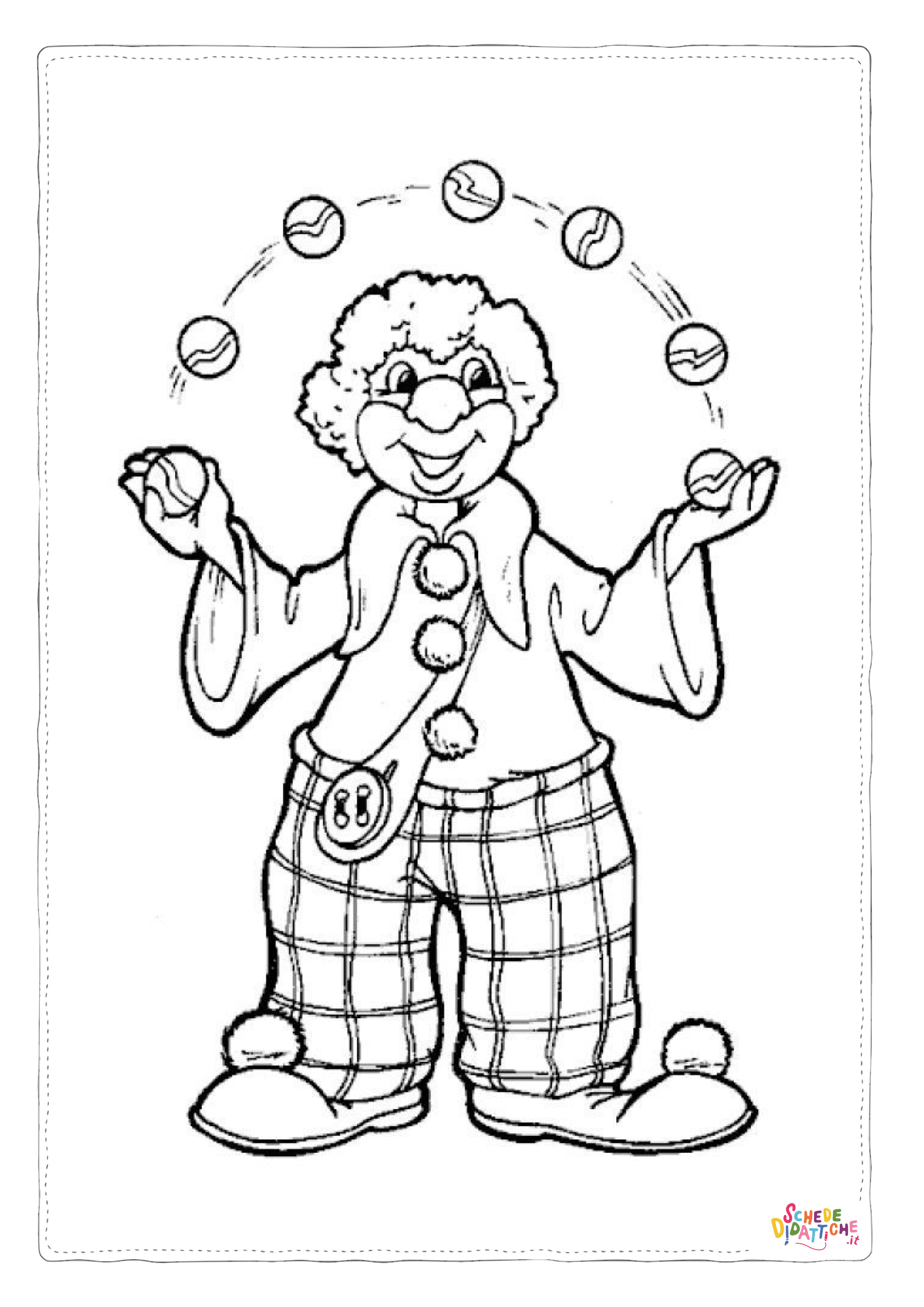 Disegno di clown da stampare e colorare 62