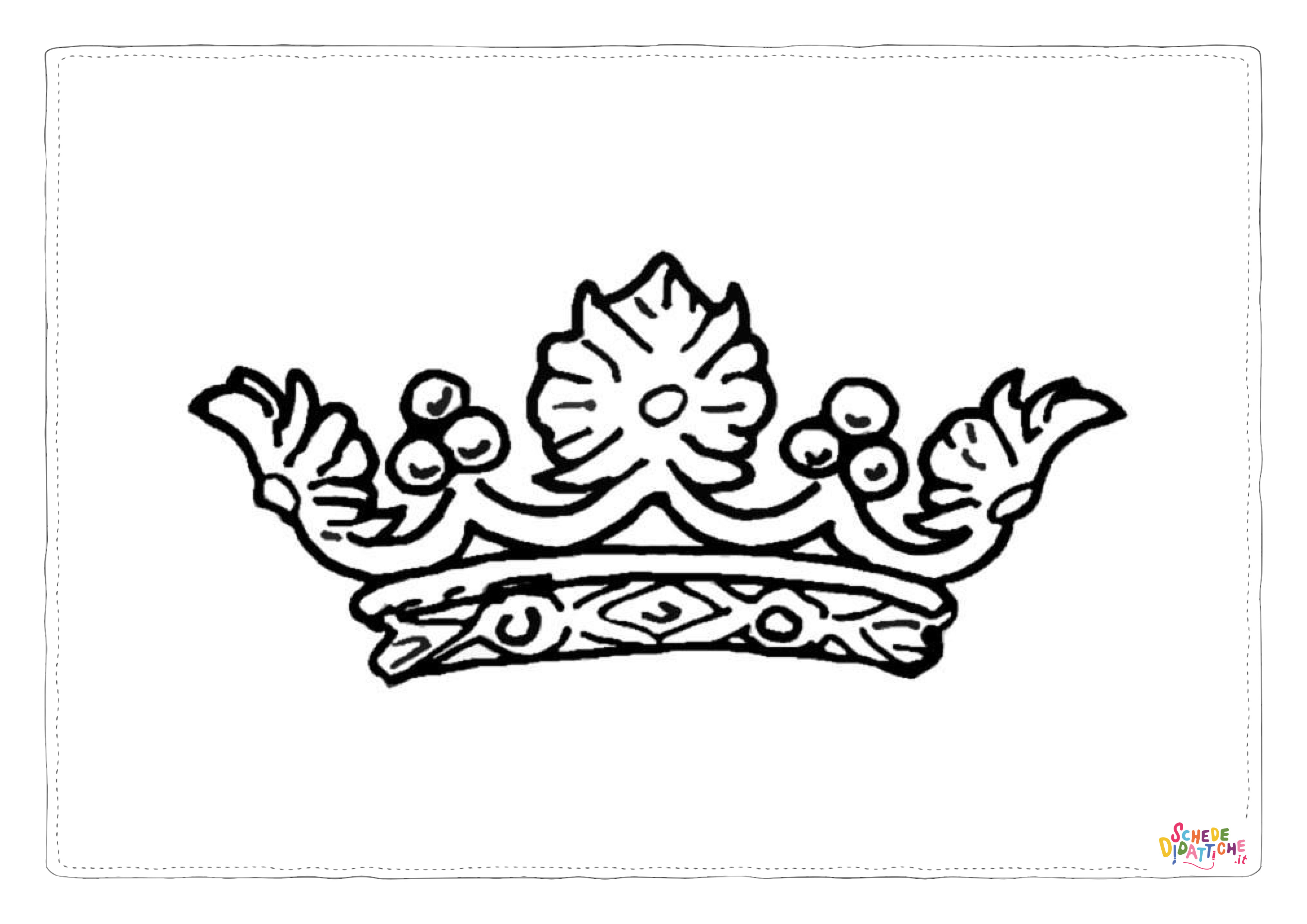Disegno "Disegno di corona reale da stampare e colorare 8" Disegno di corona reale da stampare e colorare 8