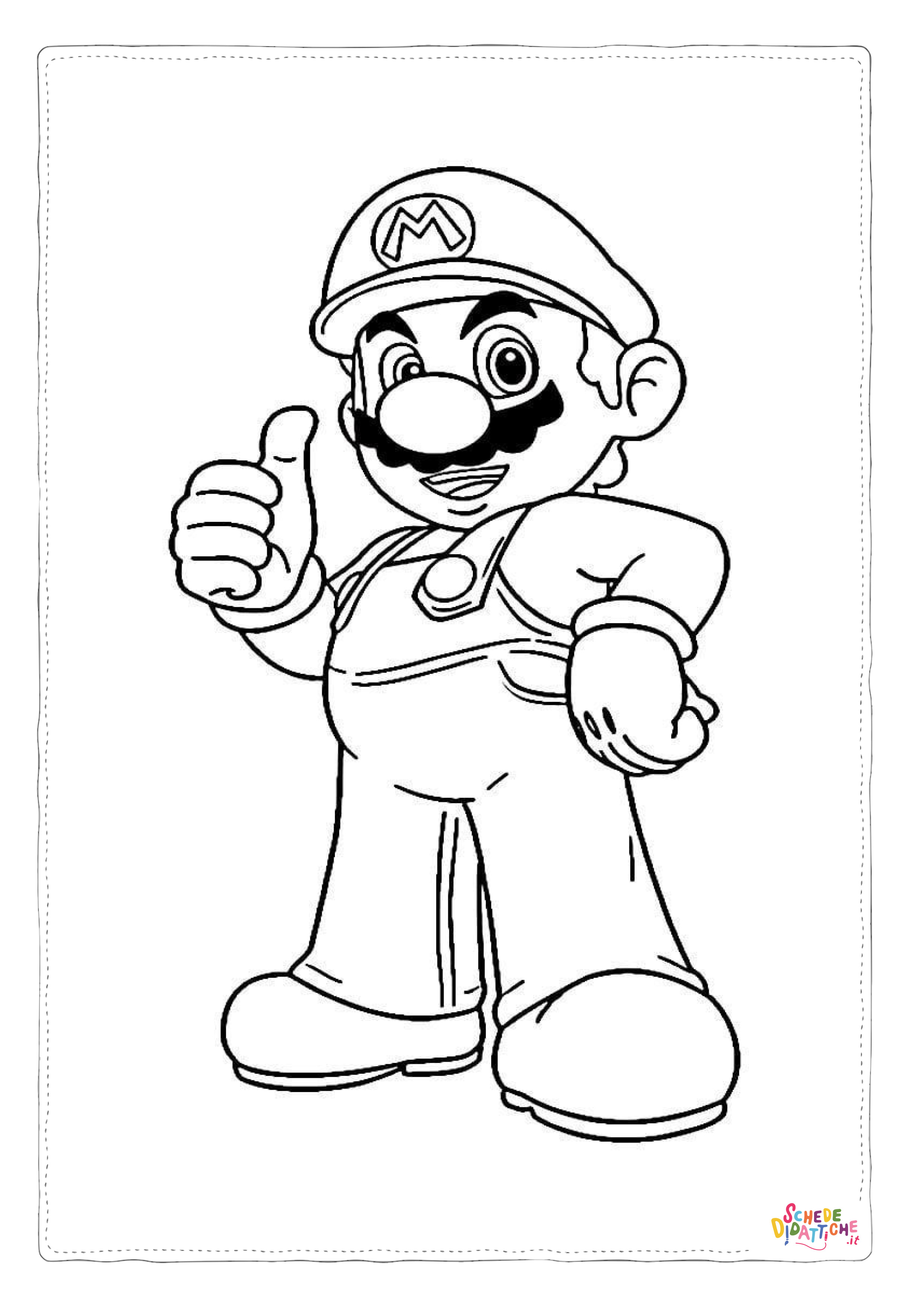 Disegno "Disegno di Super Mario da stampare e colorare 28" Disegno di Super Mario da stampare e colorare 28
