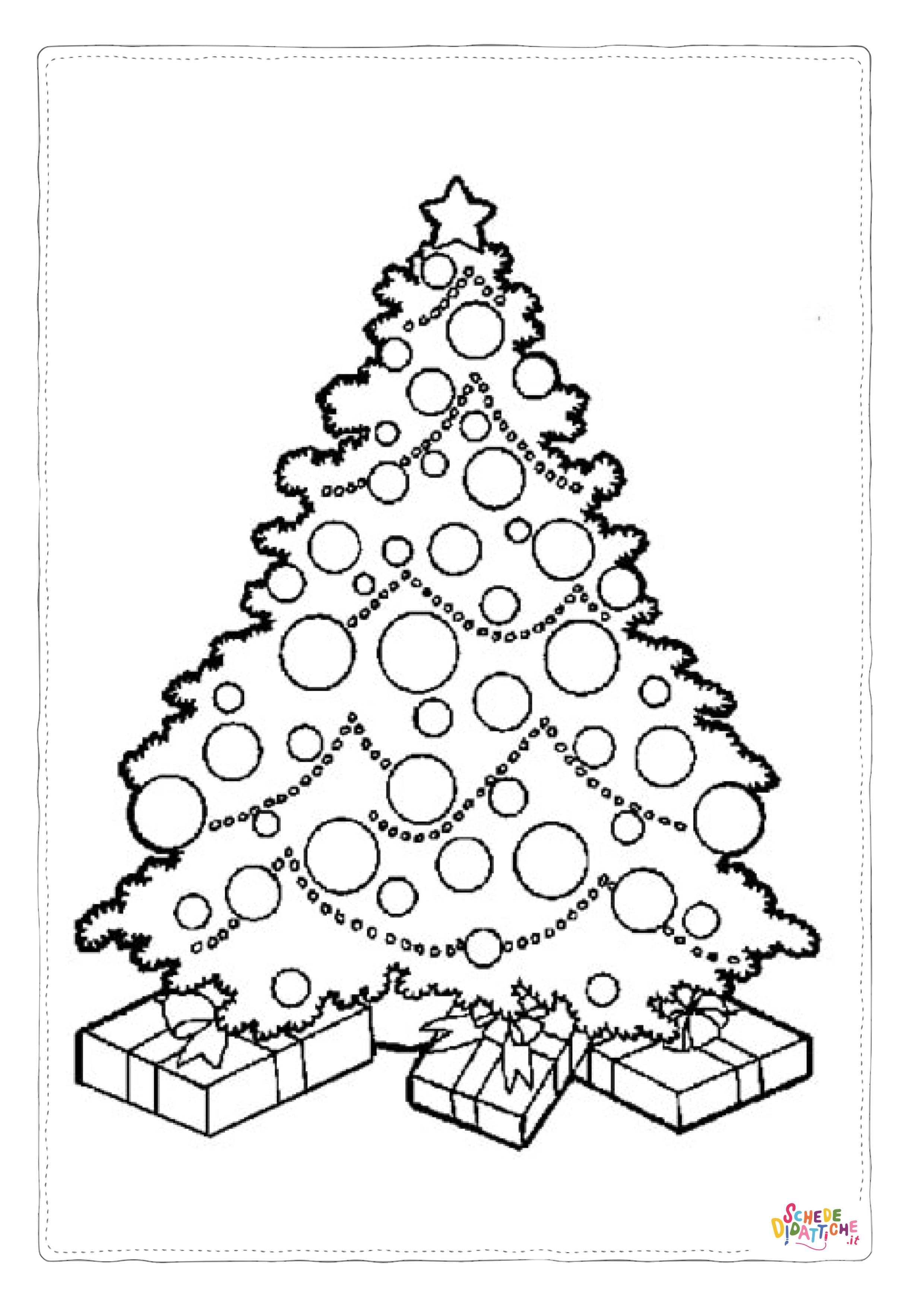 Disegno "Disegno di albero di Natale da stampare e colorare 176" Disegno di albero di Natale da stampare e colorare 176
