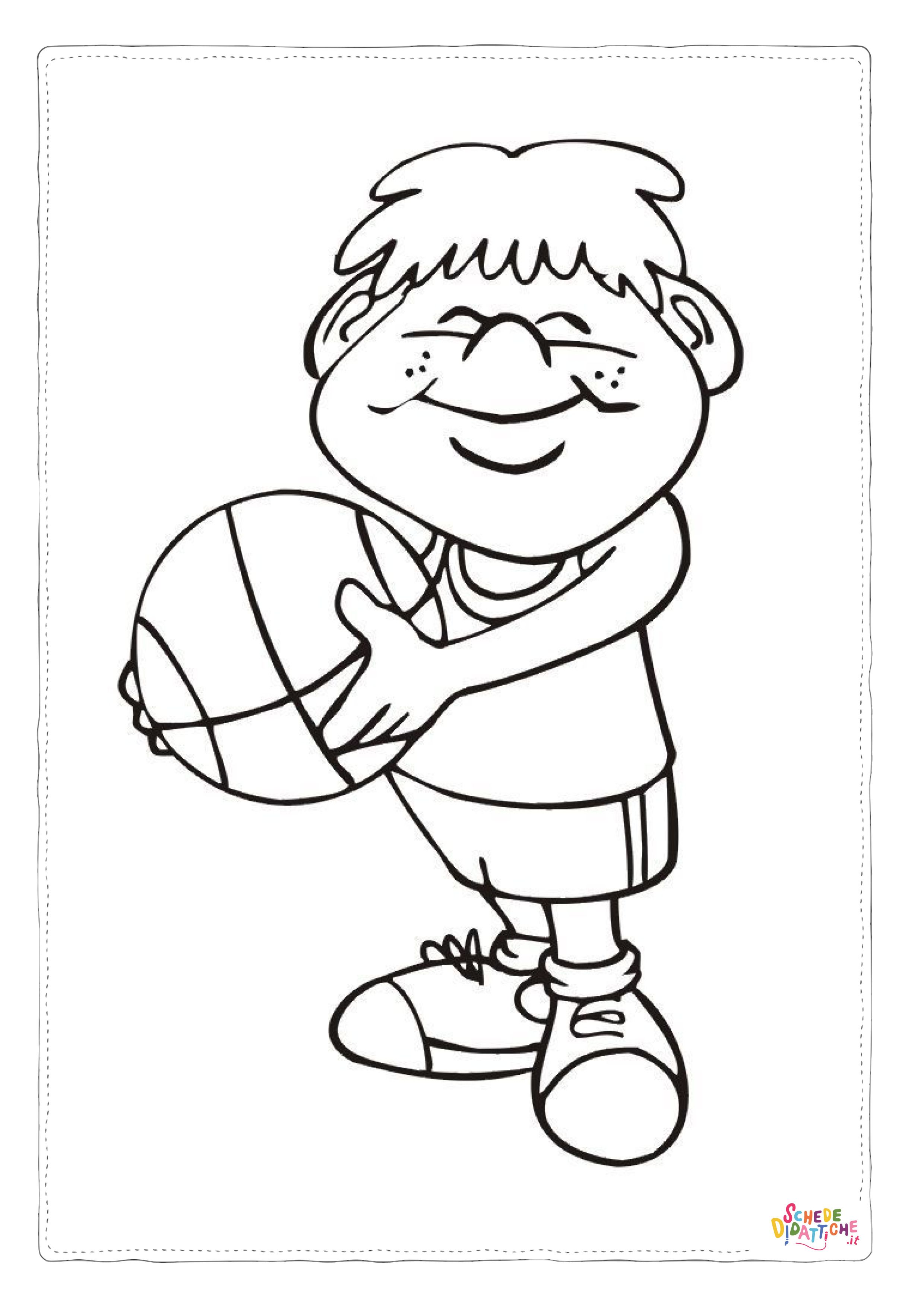 Disegno "Disegno di basket da stampare e colorare 9" Disegno di basket da stampare e colorare 9