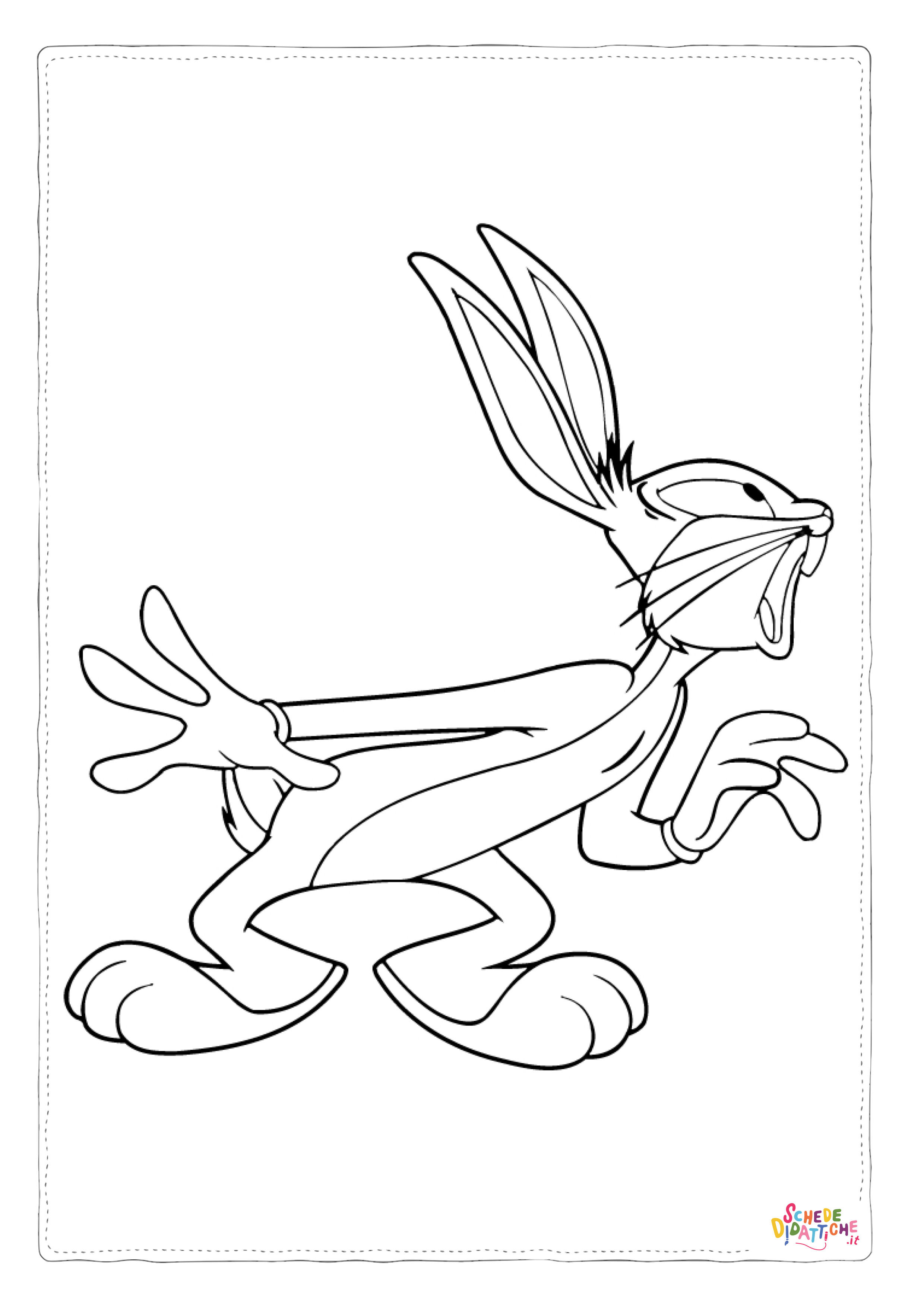 Disegno "Disegno di Bugs Bunny da stampare e colorare 6" Disegno di Bugs Bunny da stampare e colorare 6