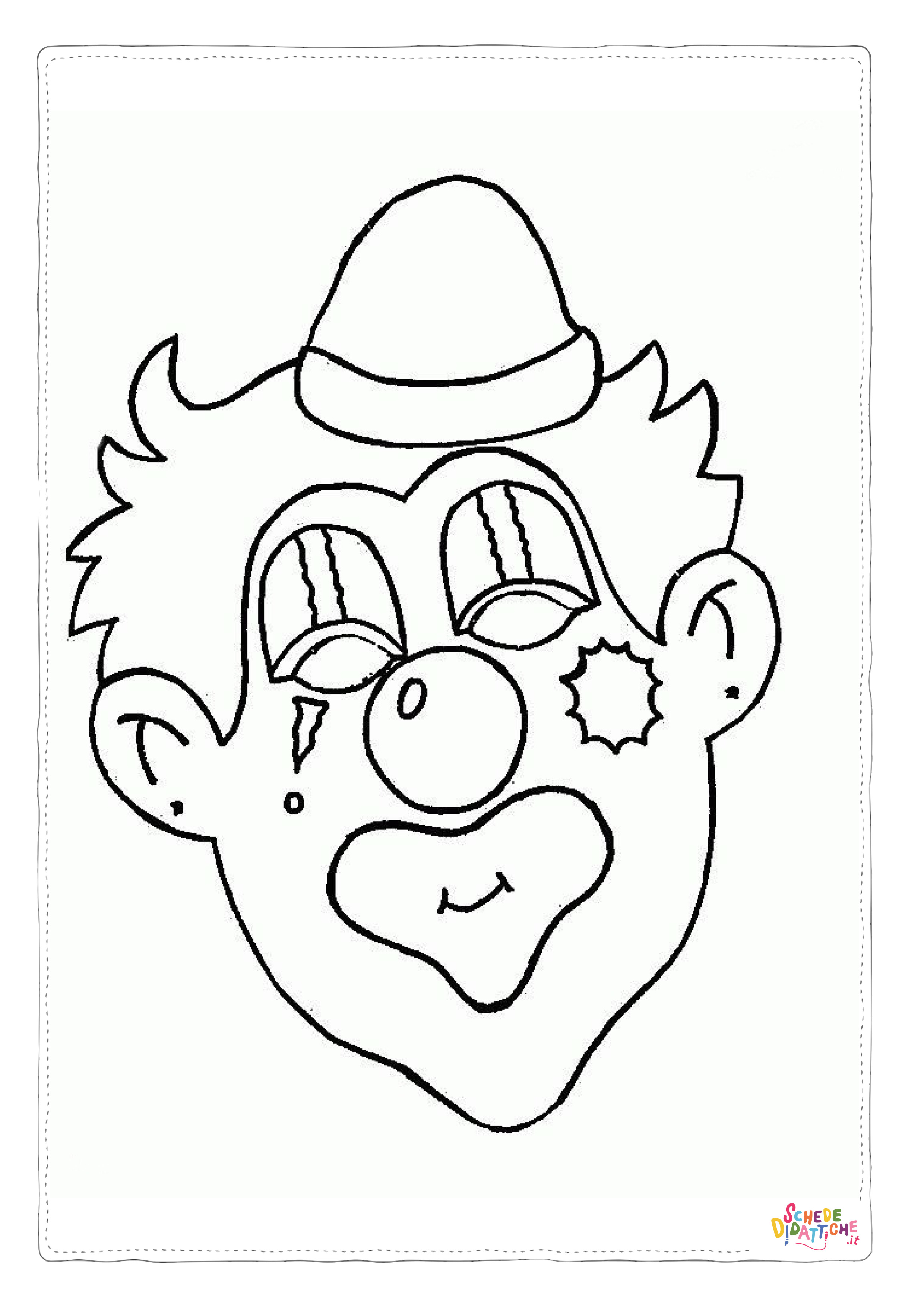 Disegno di clown da stampare e colorare 35
