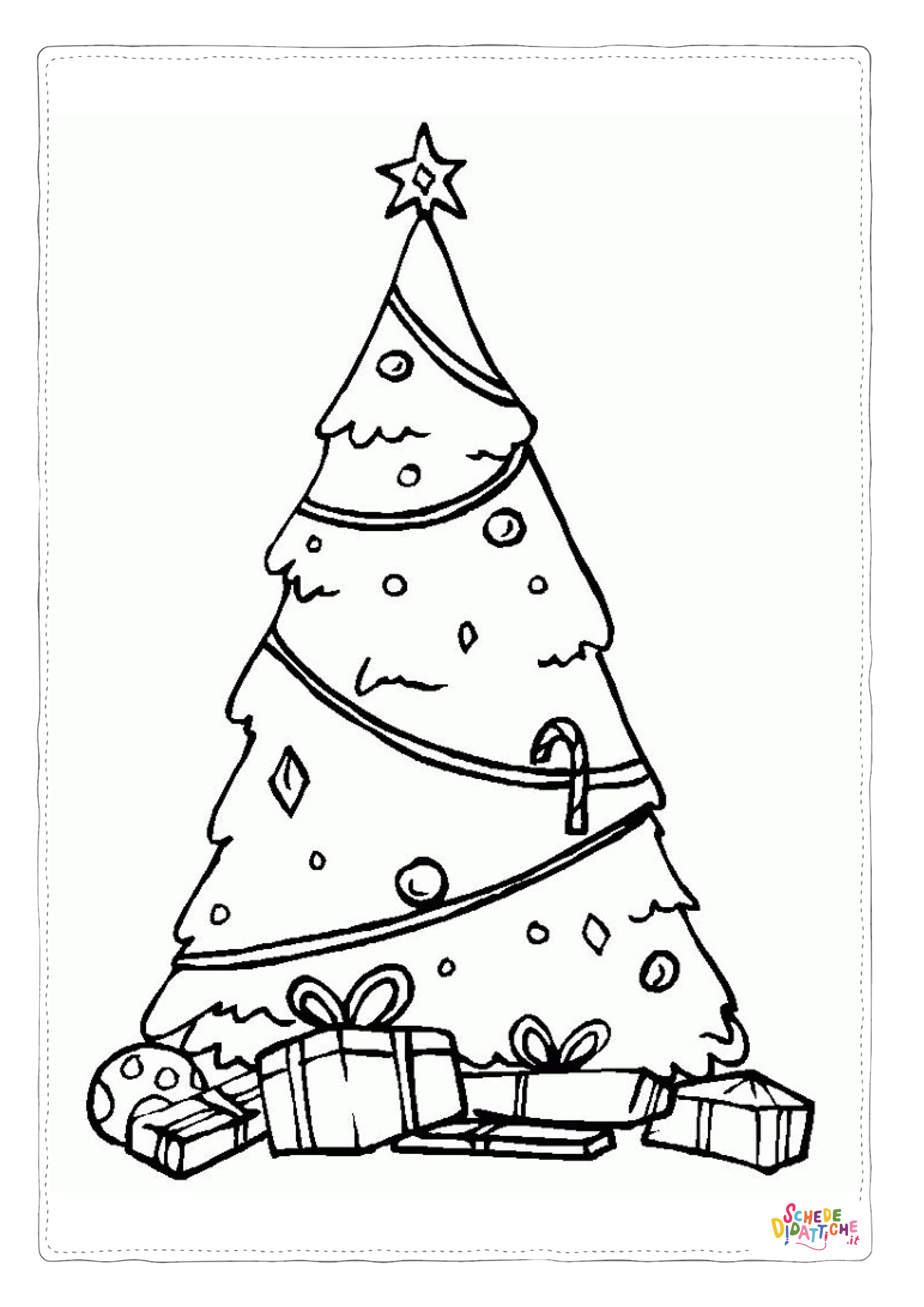 Disegno di albero di Natale da stampare e colorare 97