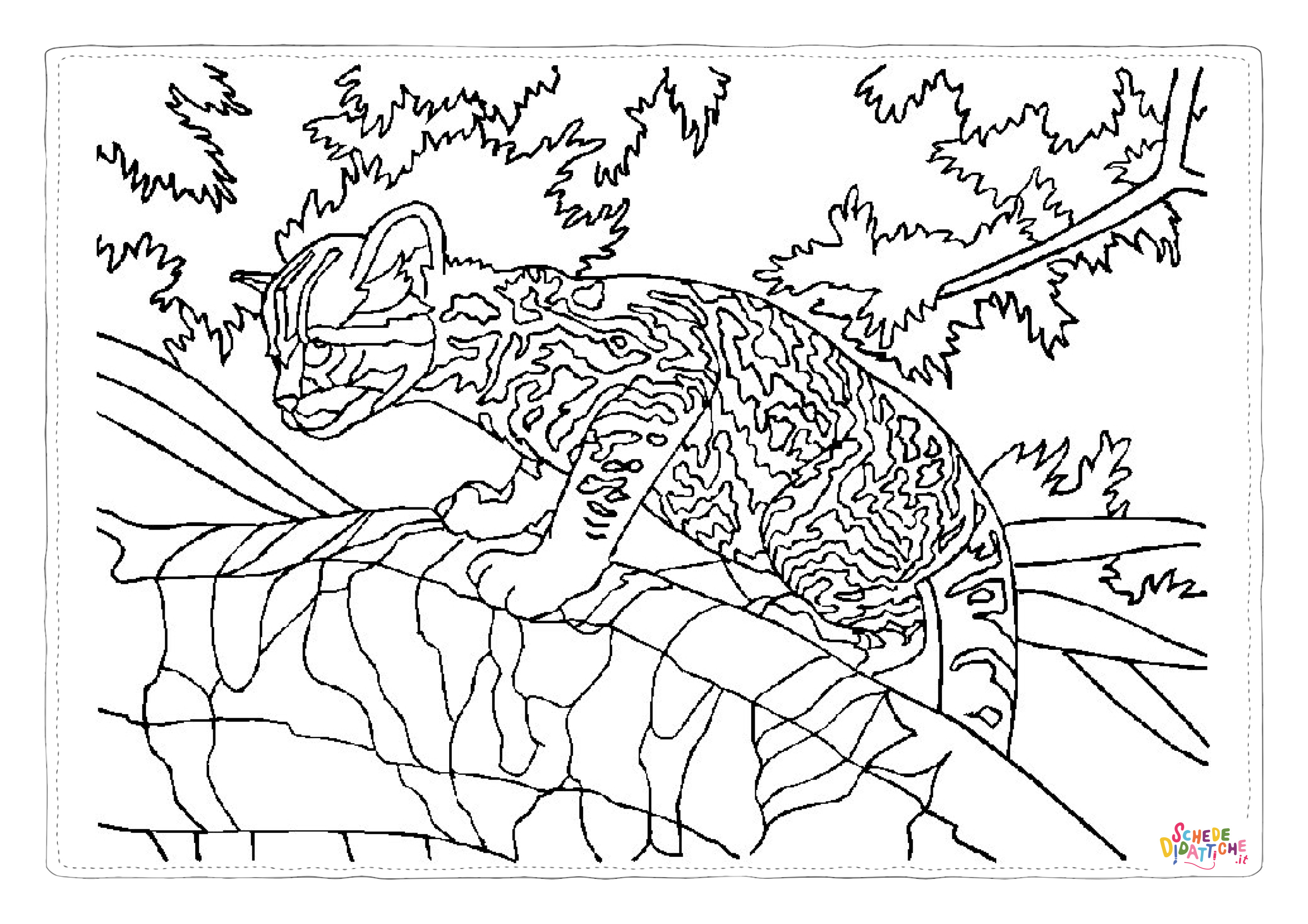 Disegno di leopardo da stampare e colorare 34