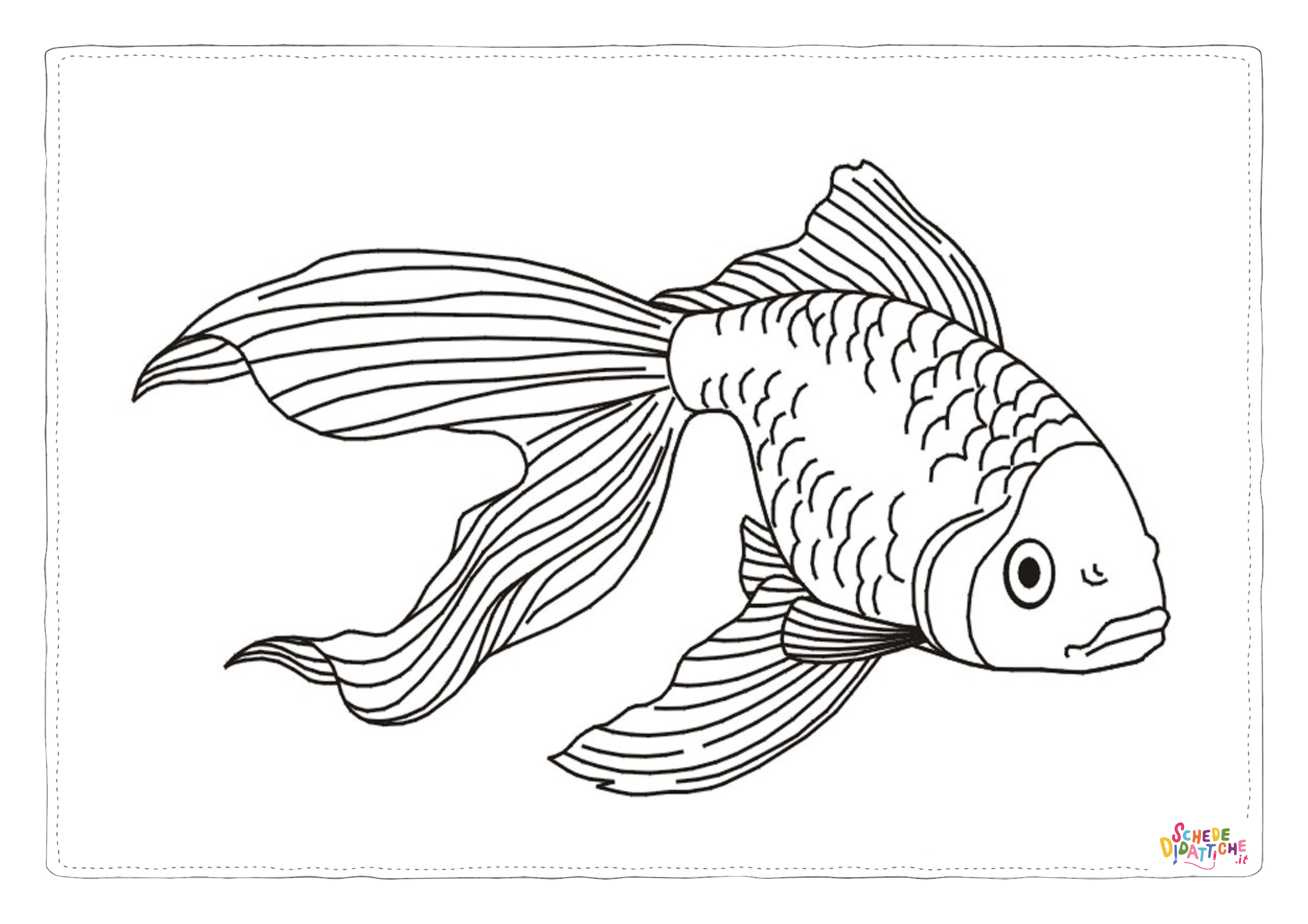 Disegno "Disegno di pesce da stampare e colorare 138" Disegno di pesce da stampare e colorare 138
