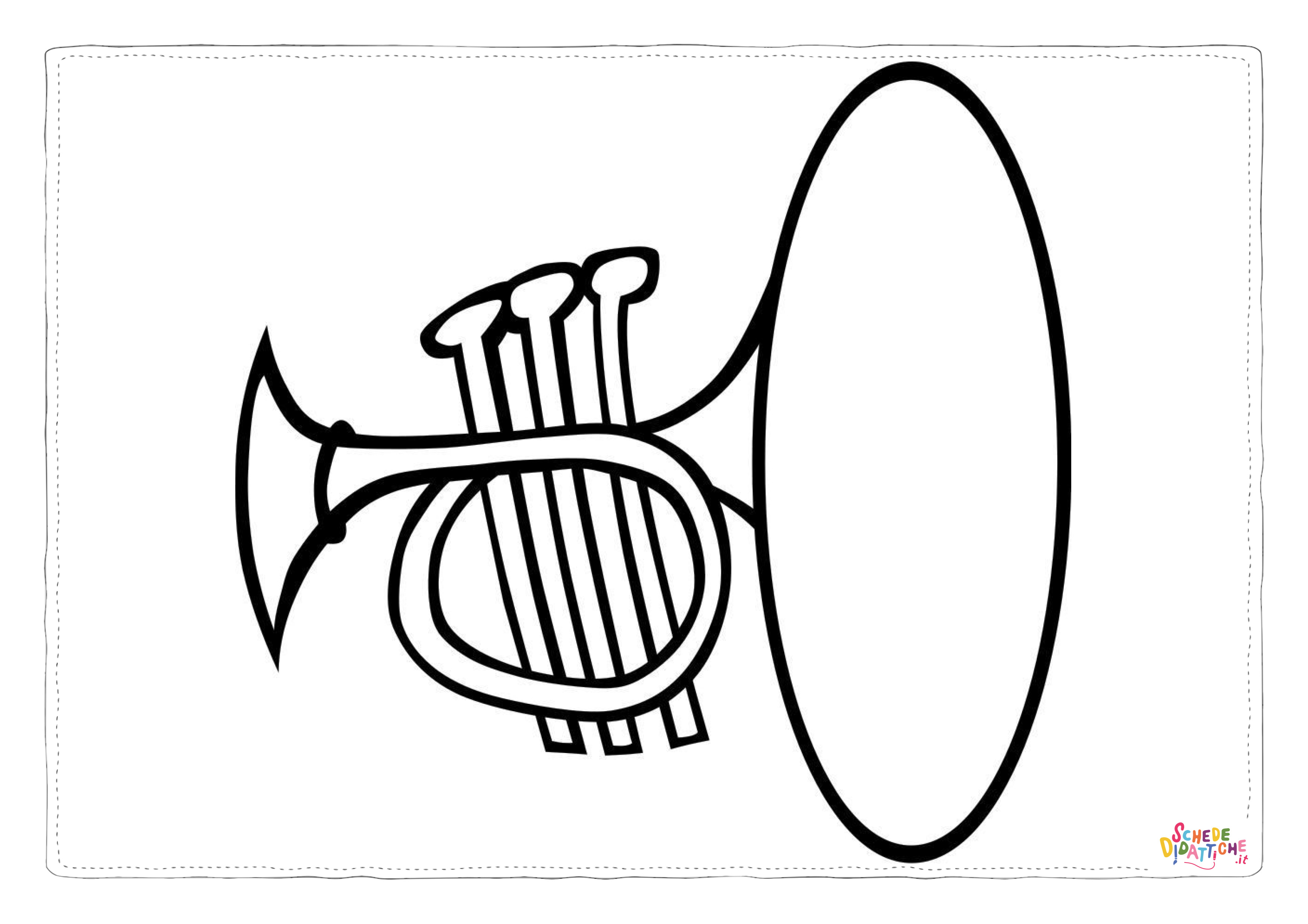 Disegno "Disegno di strumento musicale da stampare e colorare 106" Disegno di strumento musicale da stampare e colorare 106