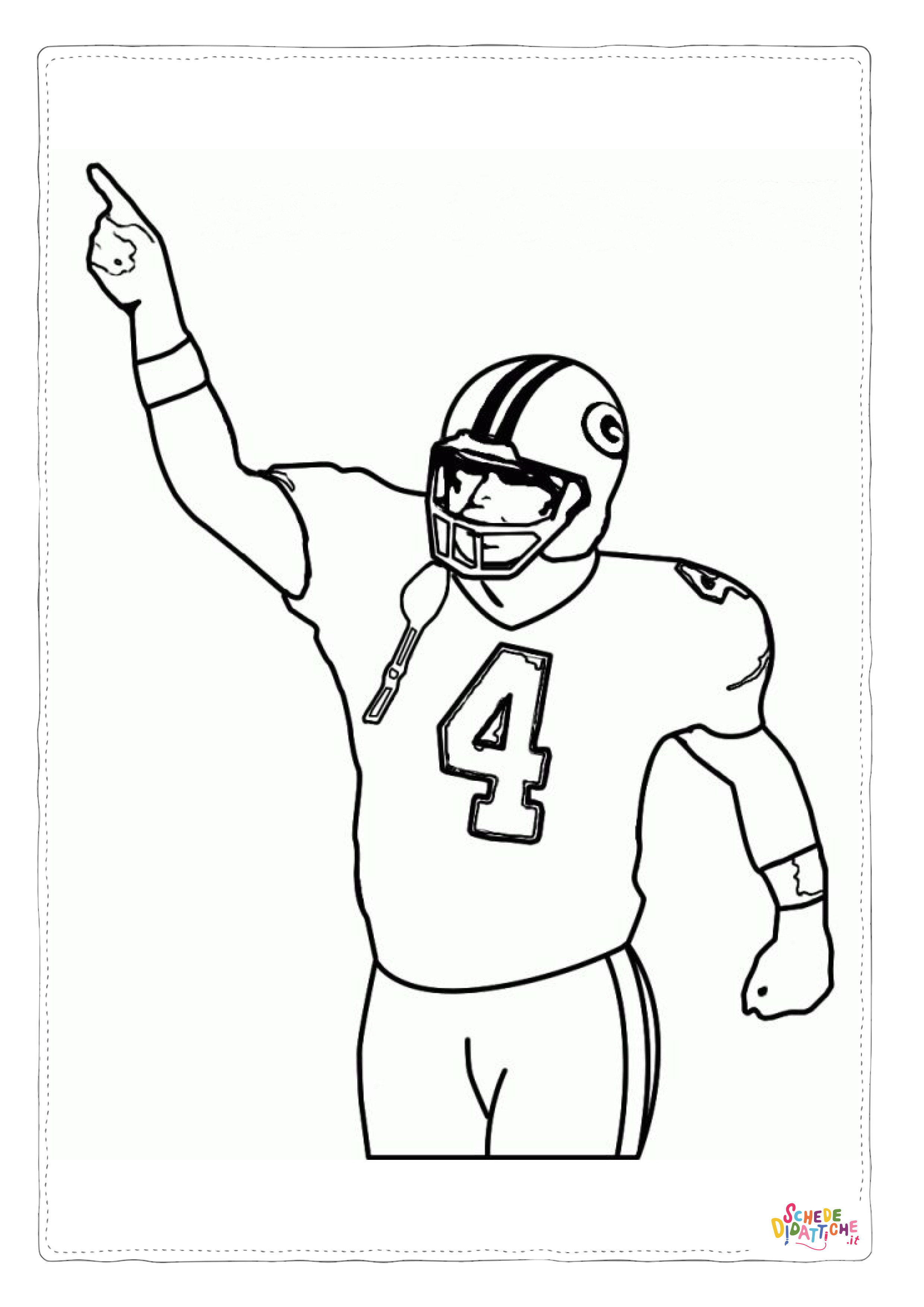 Disegno di football americano da stampare e colorare 23