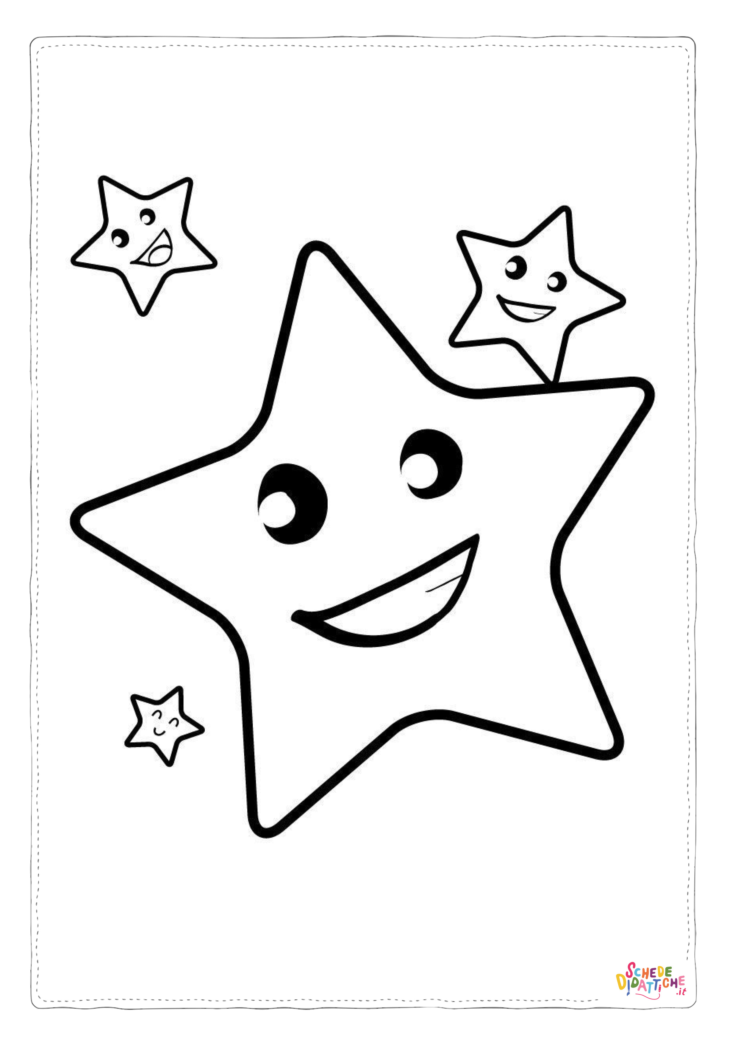 Disegno di stella da stampare e colorare 15
