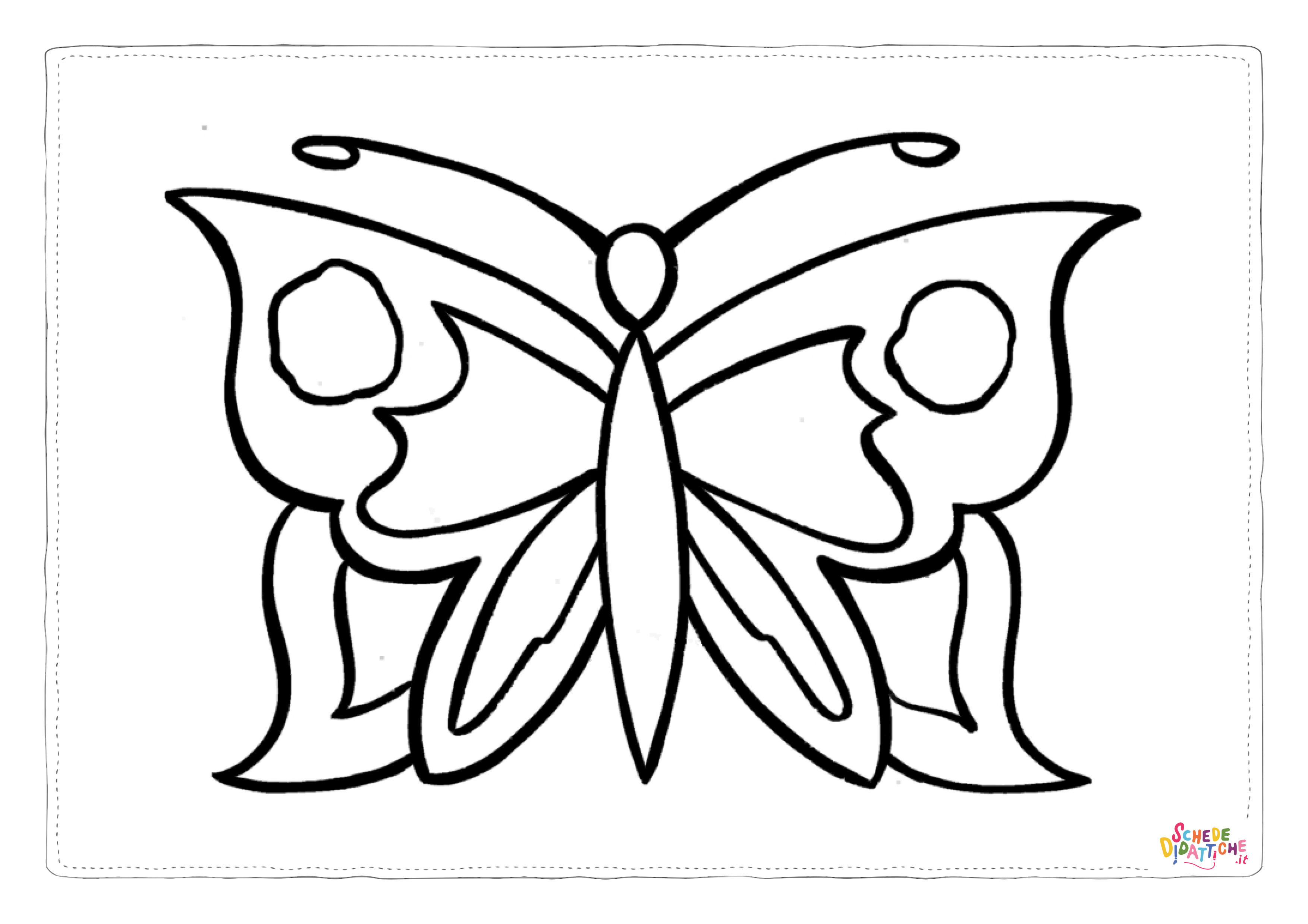 Disegno "Disegno di farfalla da stampare e colorare 123" Disegno di farfalla da stampare e colorare 123