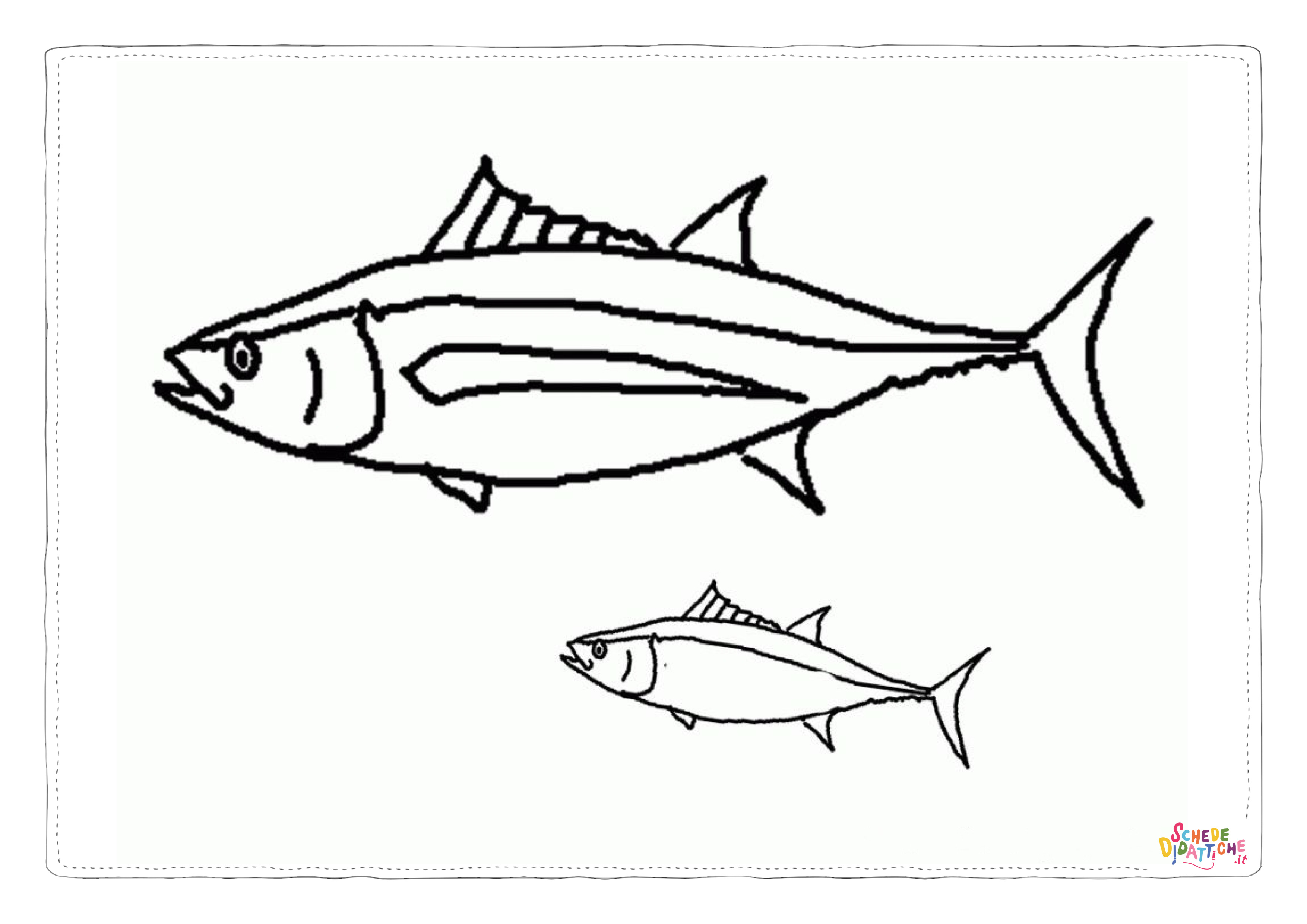 Disegno "Disegno di pesce da stampare e colorare 245" Disegno di pesce da stampare e colorare 245