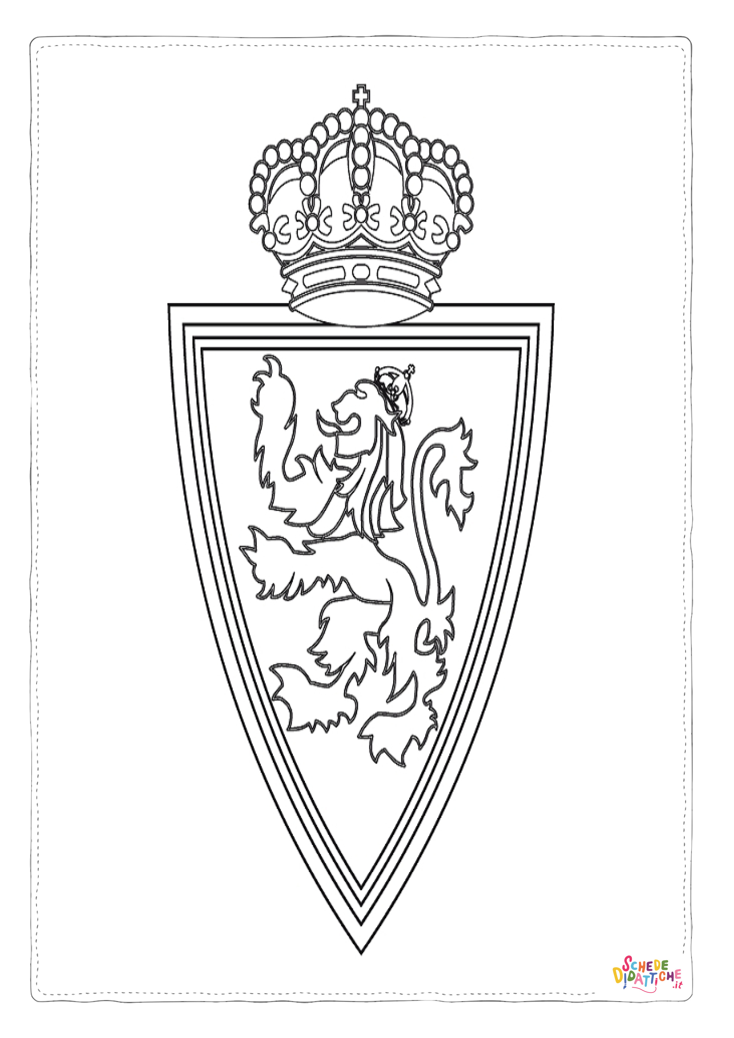 Disegno "Disegno di stemma squadre di calcio da stampare e colorare 16" Disegno di stemma squadre di calcio da stampare e colorare 16