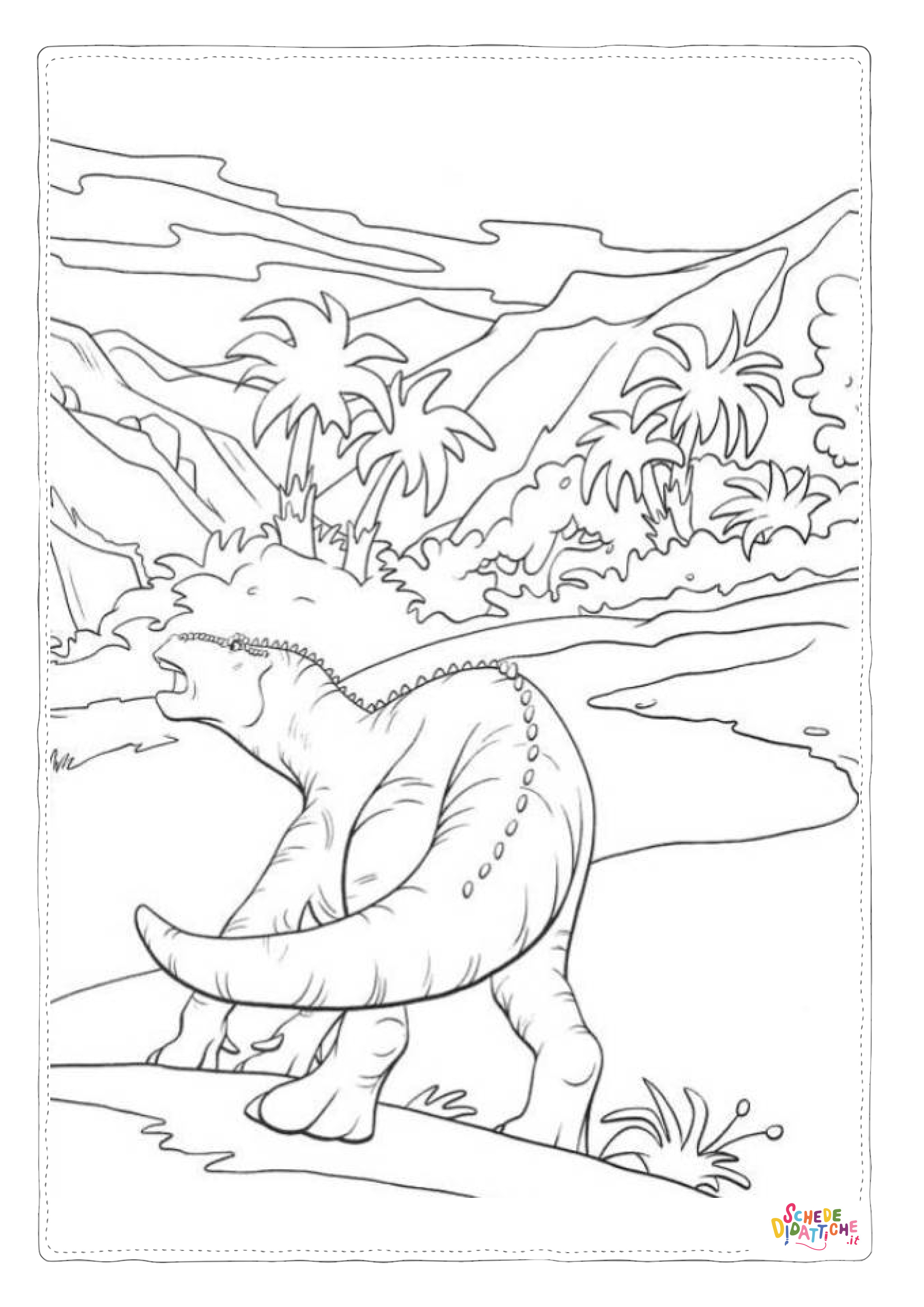 Disegno "Disegno di Tirannosauro da stampare e colorare 13" Disegno di Tirannosauro da stampare e colorare 13