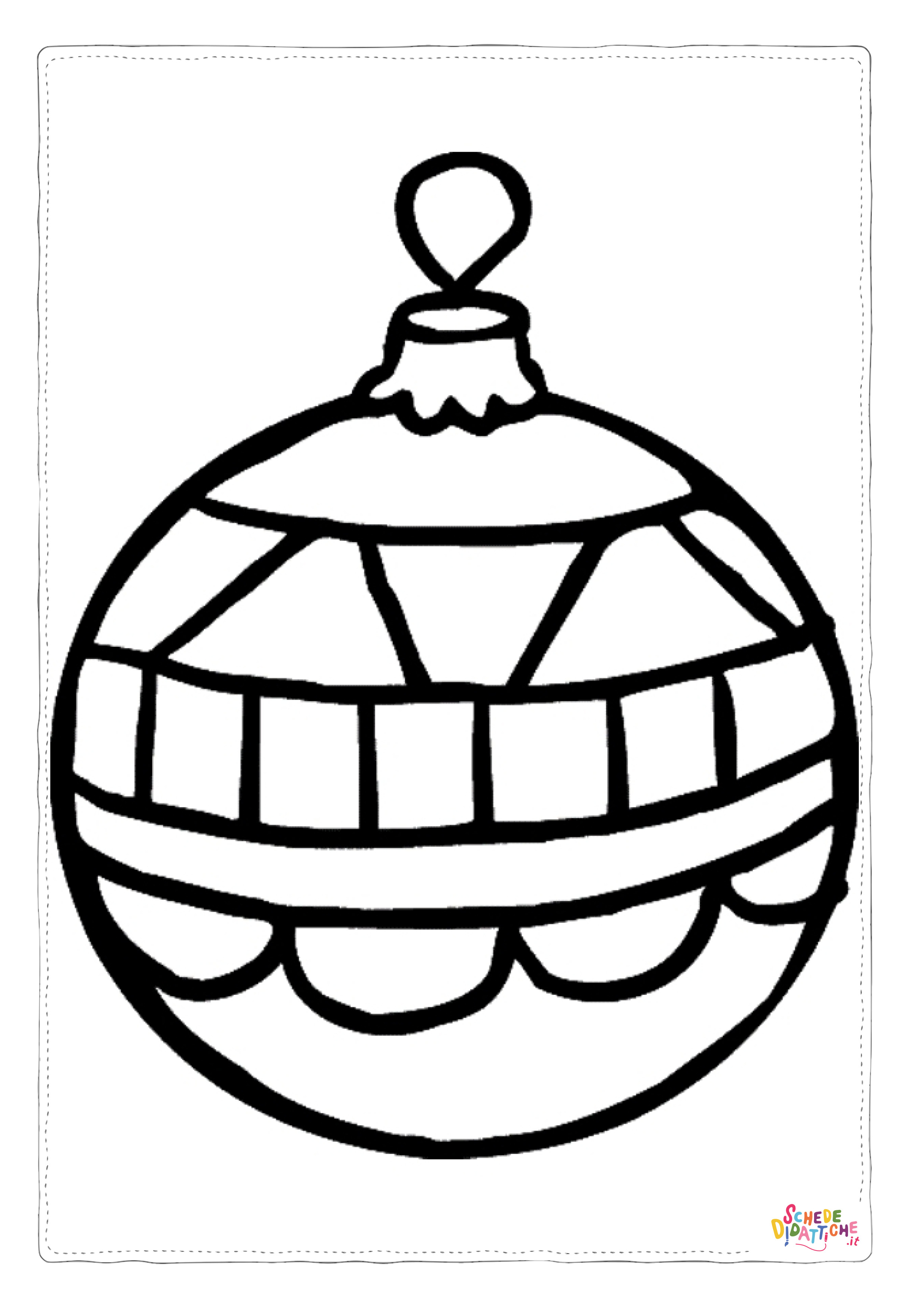 Disegno "Disegno di palla di Natale da stampare e colorare 24" Disegno di palla di Natale da stampare e colorare 24
