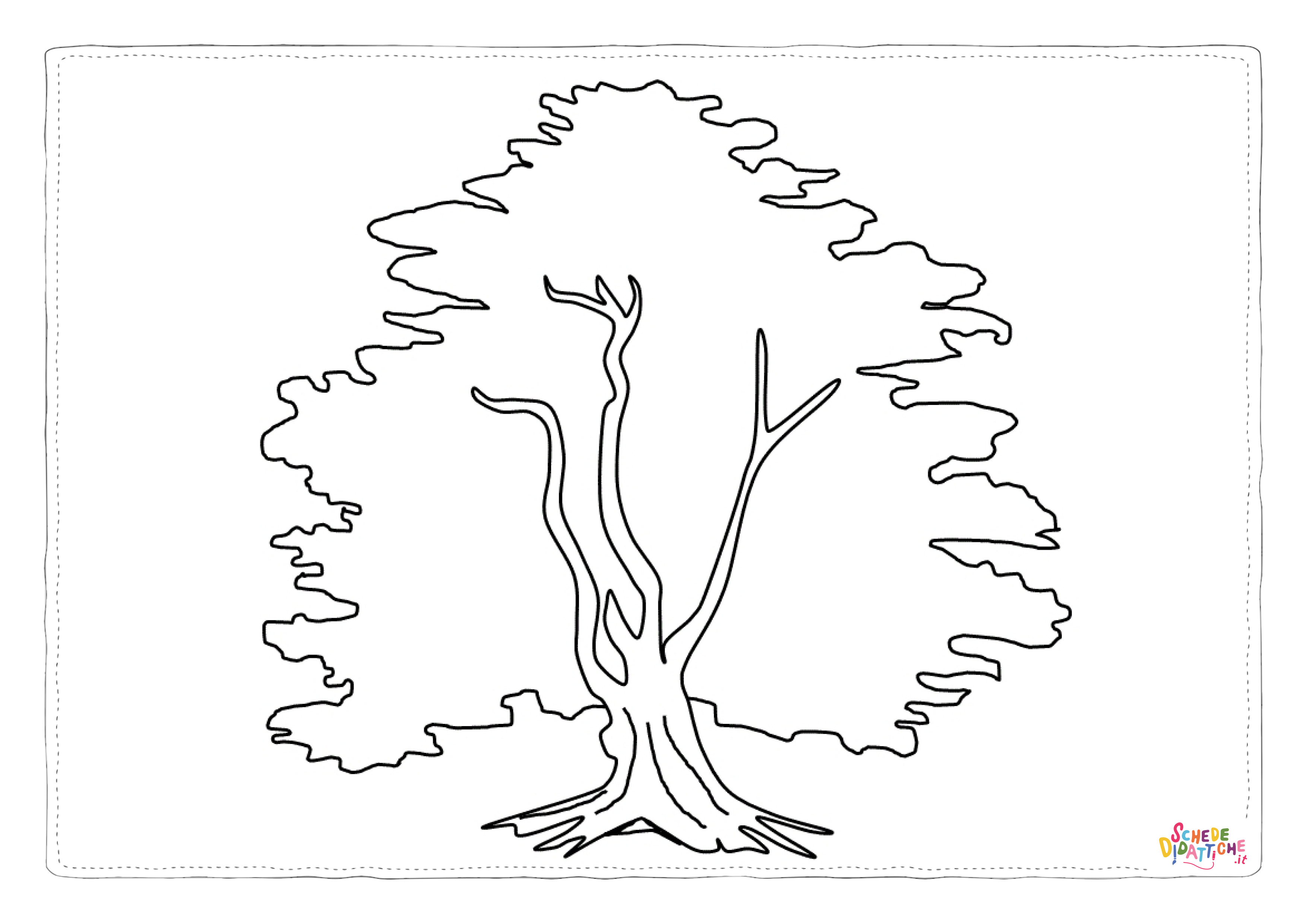 Disegno "Disegno di albero da stampare e colorare 11" Disegno di albero da stampare e colorare 11