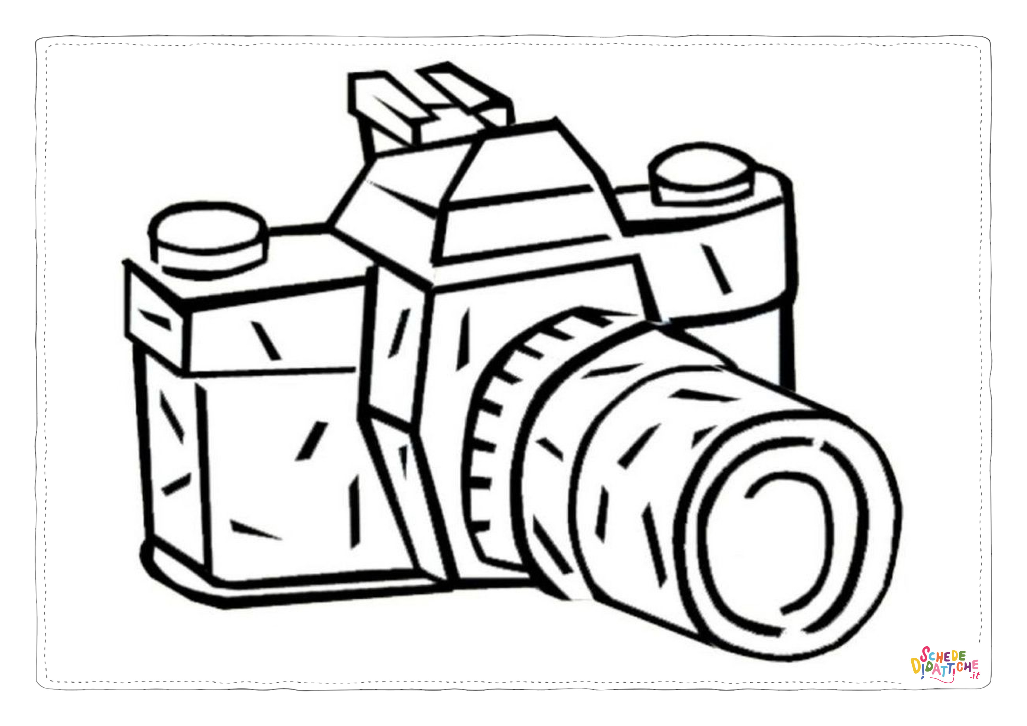 Disegno "Disegno di fotocamera da stampare e colorare 5" Disegno di fotocamera da stampare e colorare 5
