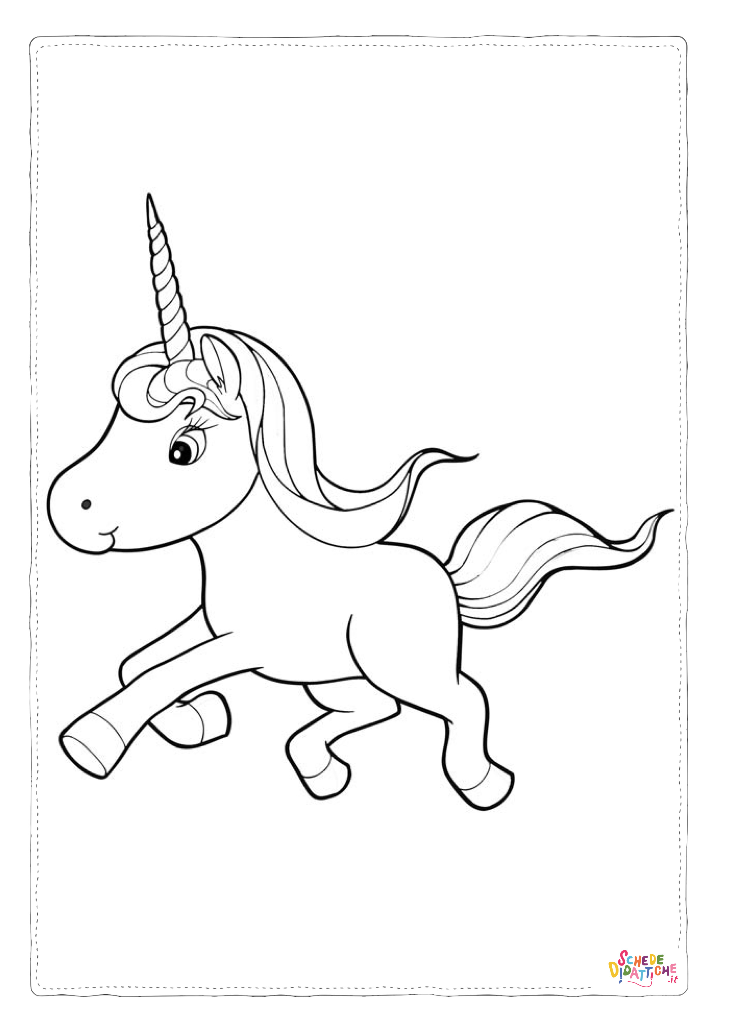 Disegno "Disegno di unicorno da stampare e colorare 102" Disegno di unicorno da stampare e colorare 102
