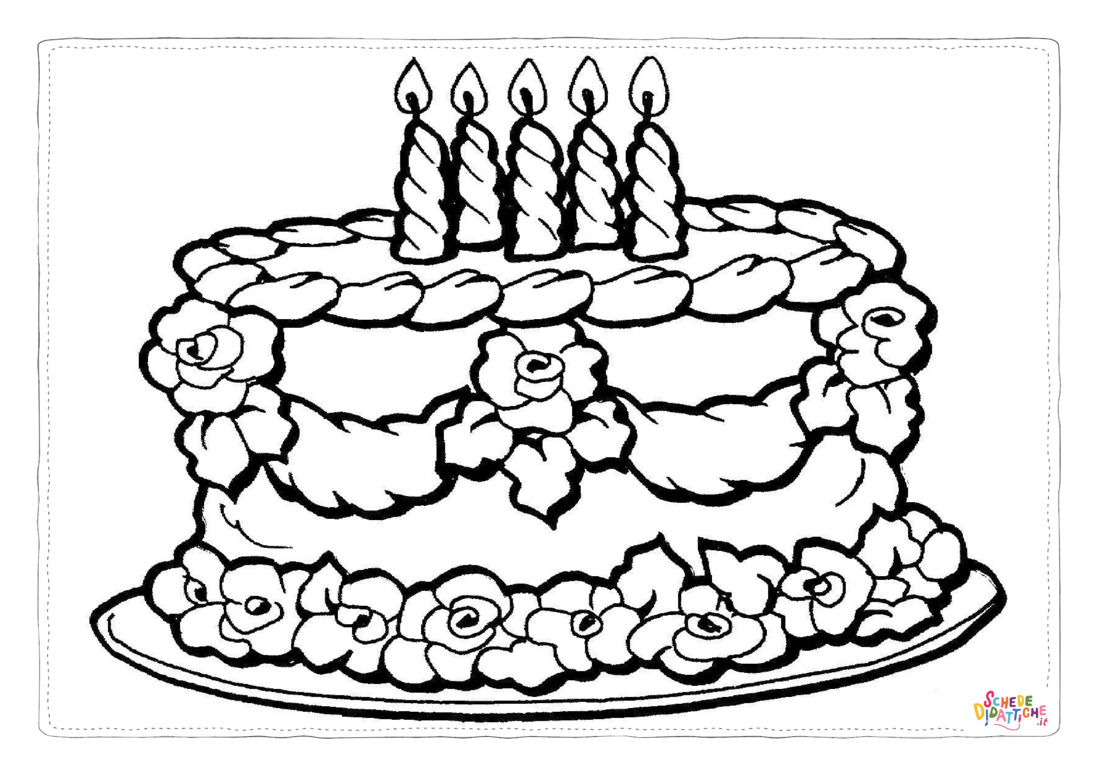 Disegno "Disegno di compleanno da stampare e colorare 92" Disegno di compleanno da stampare e colorare 92