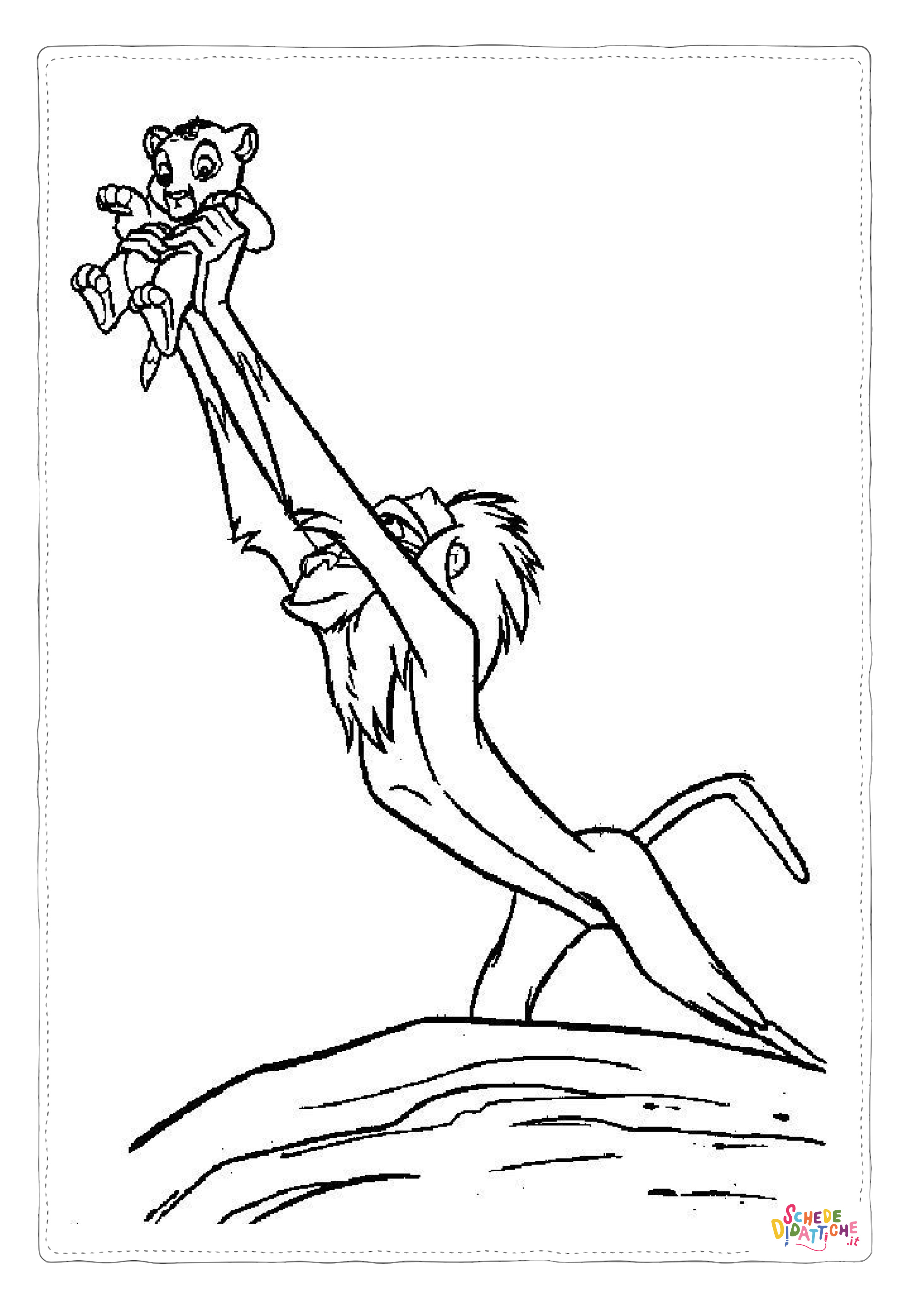 Disegno di Re Leone da stampare e colorare 254