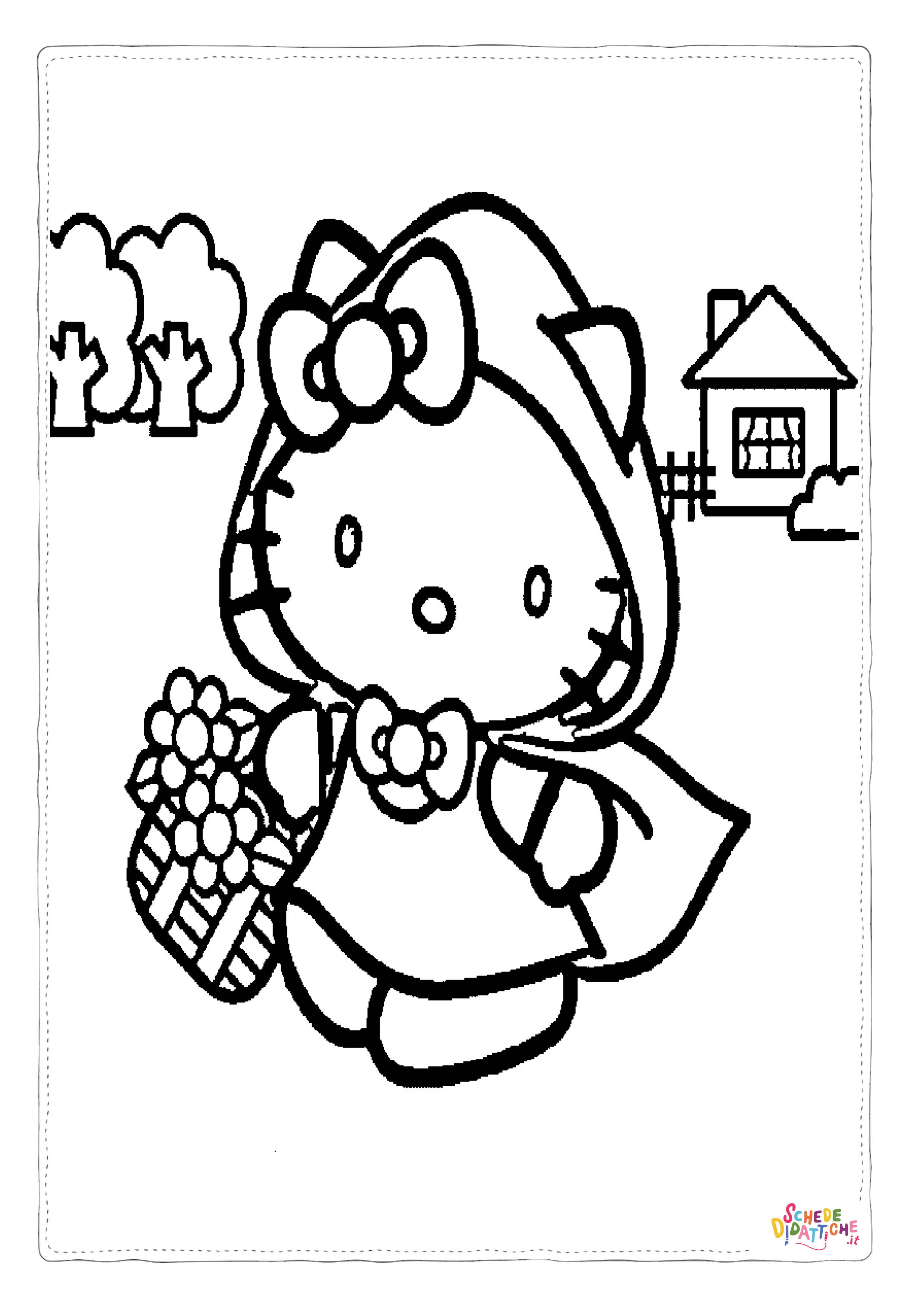 Disegno "Disegno di Hello Kitty da stampare e colorare 117" Disegno di Hello Kitty da stampare e colorare 117