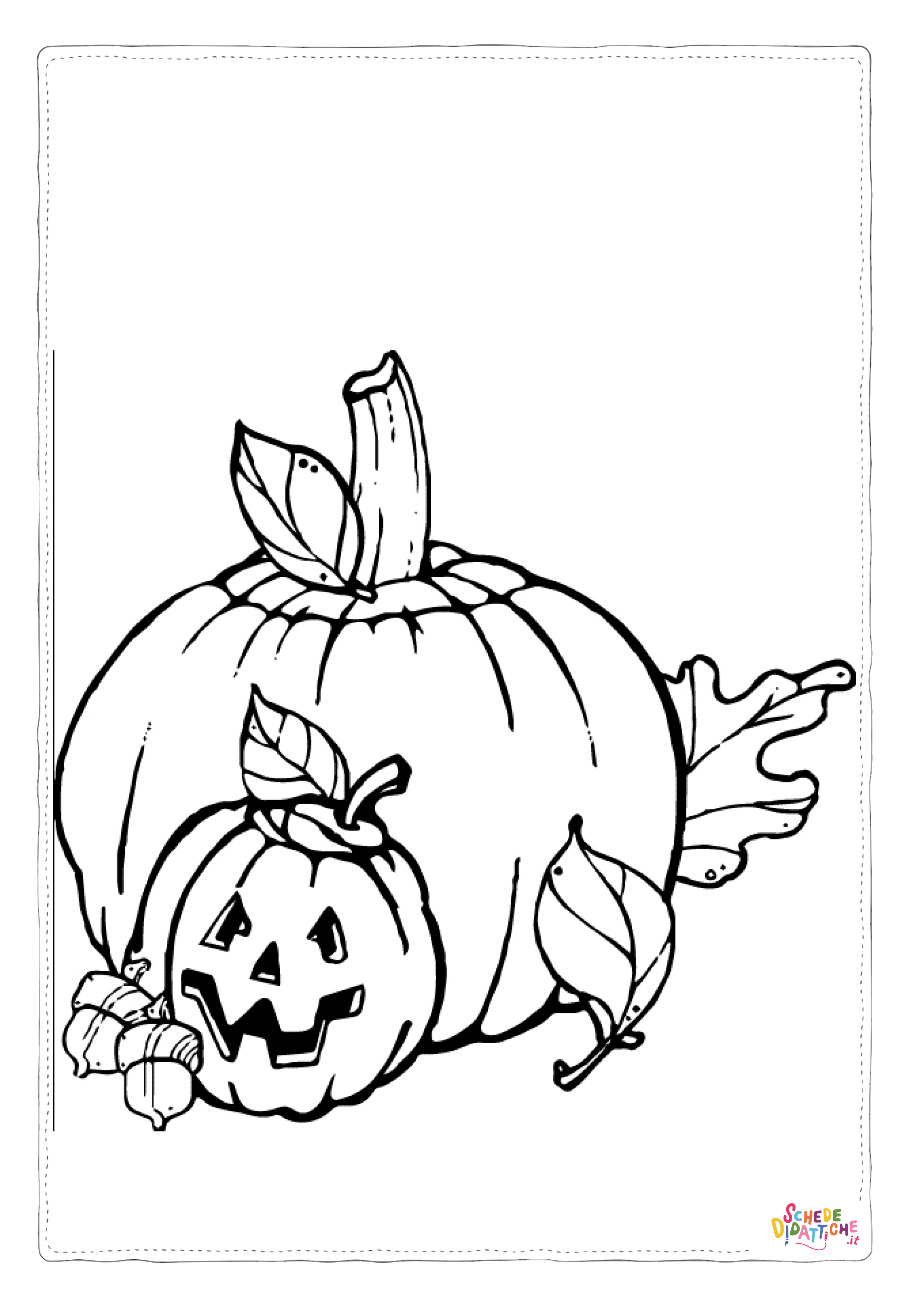 Disegno di zucca di Halloween da stampare e colorare 12