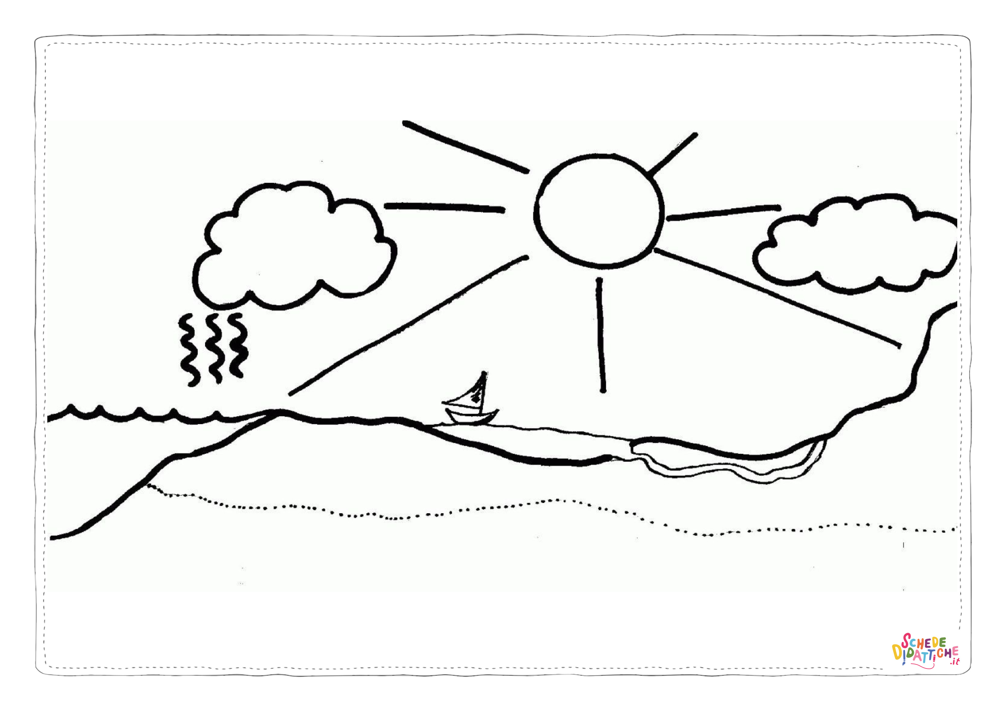 Disegno "Disegno di paesaggio da stampare e colorare 5" Disegno di paesaggio da stampare e colorare 5